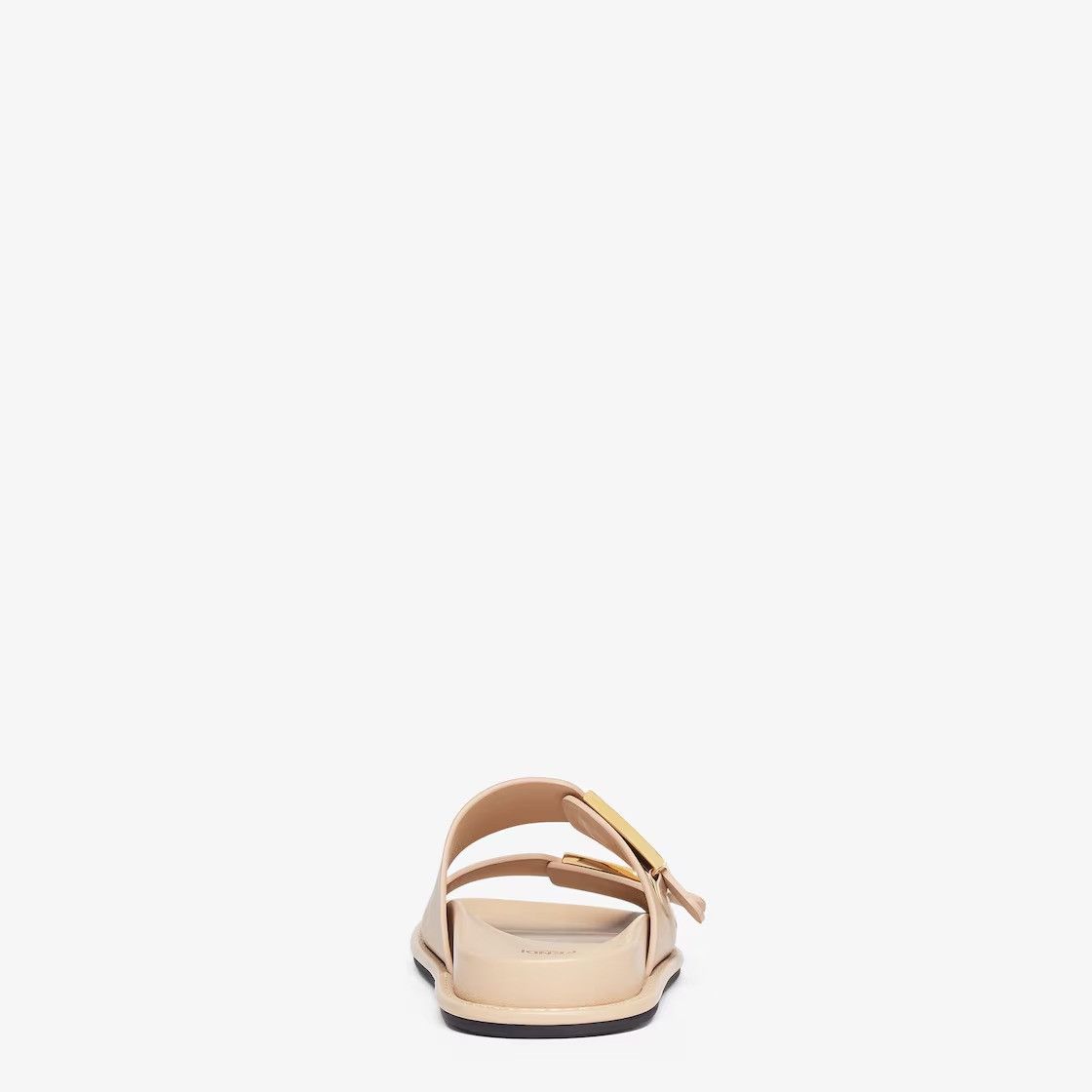 Fendi os11x0526 FF Leather Slides in Beige Size US 7 / IT 37 - 3 Thumbnail