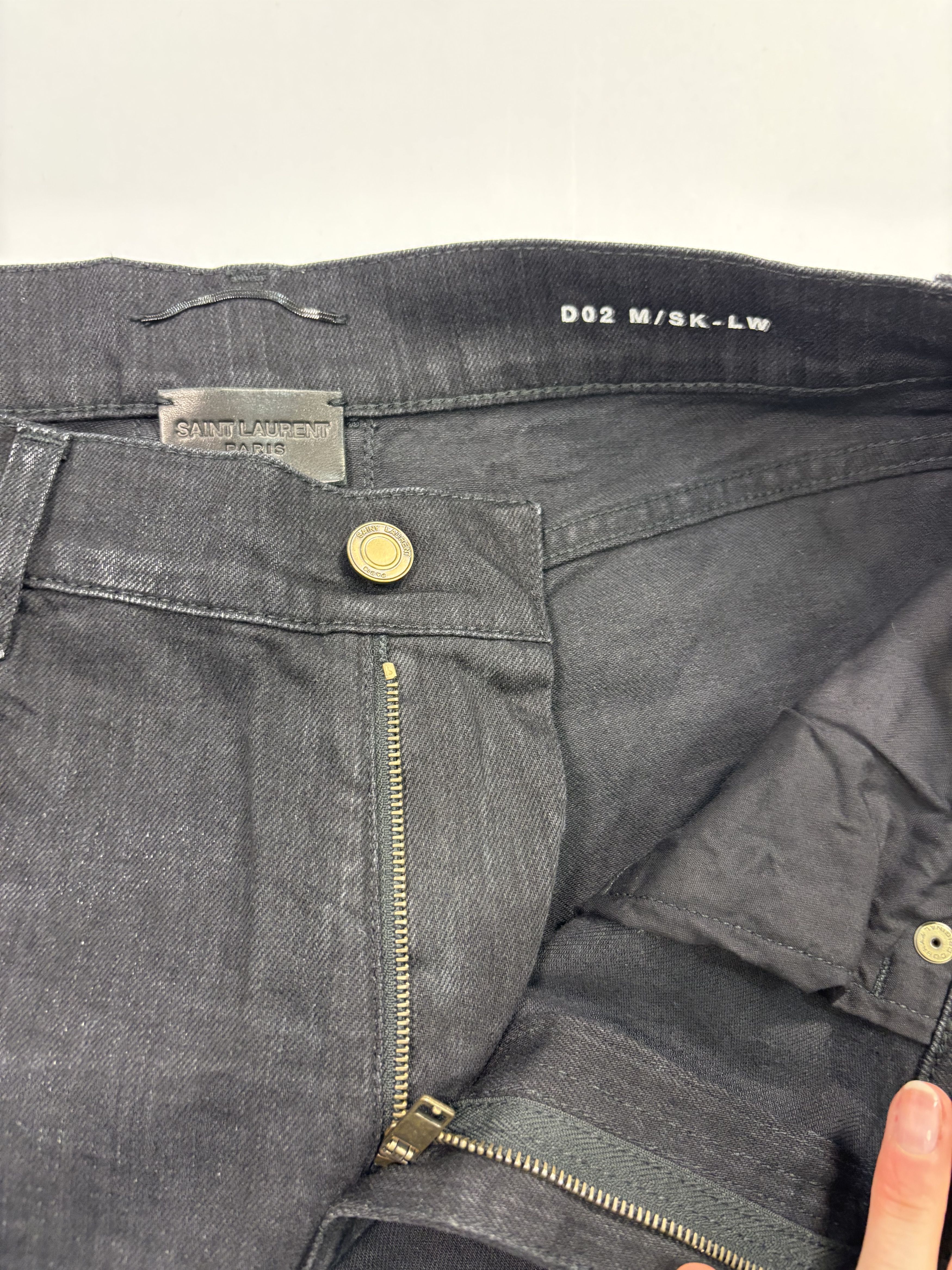 Saint Laurent Paris Saint Laurent Distressed Black Pants Size US 32 / EU 48 - 2 Thumbnail