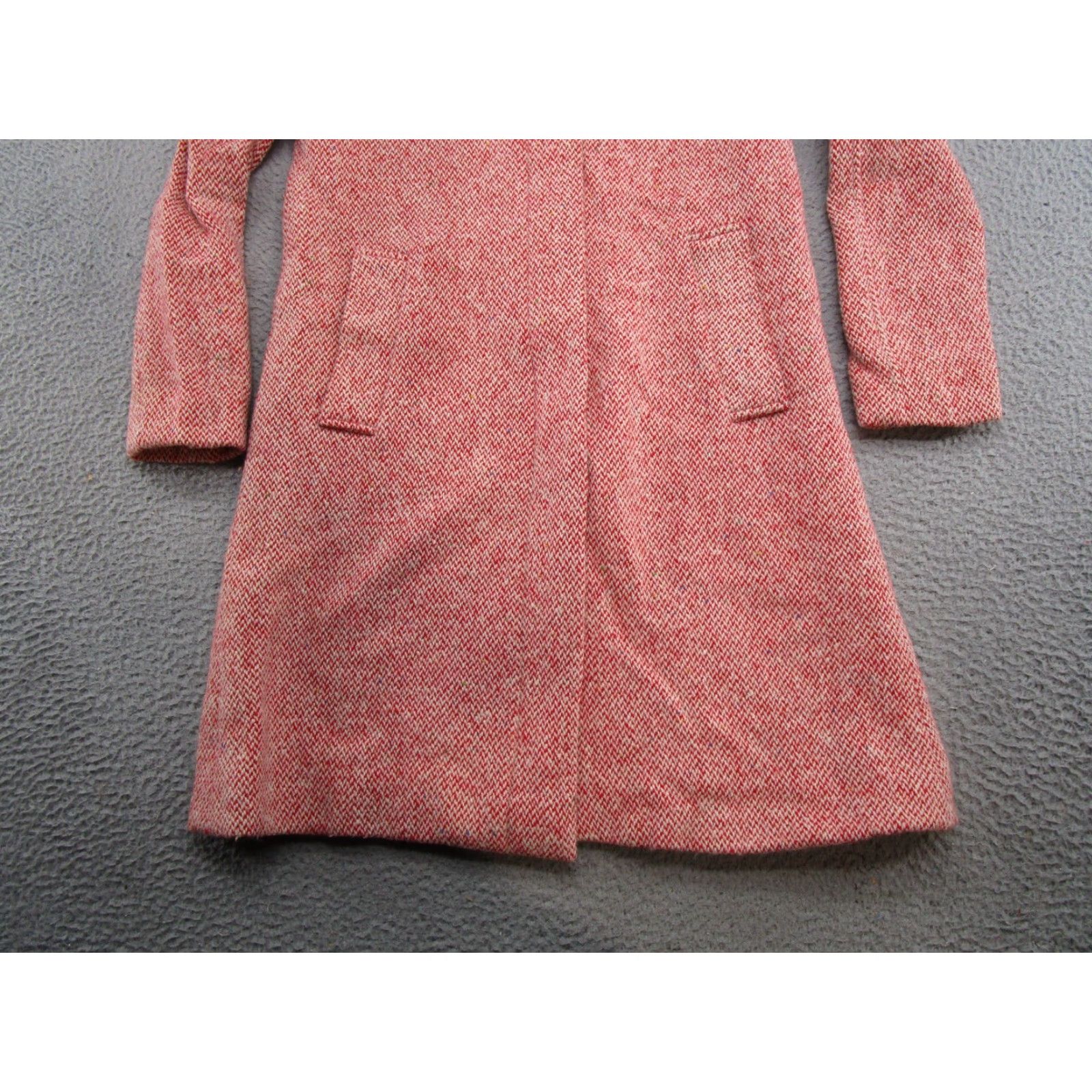 Express Express Women's Red Wool Blend Trench Coat Jacket - Size 6/5 Online Slim Fit Wool Coat Size M / US 6-8 / IT 42-44 - 2 Thumbnail