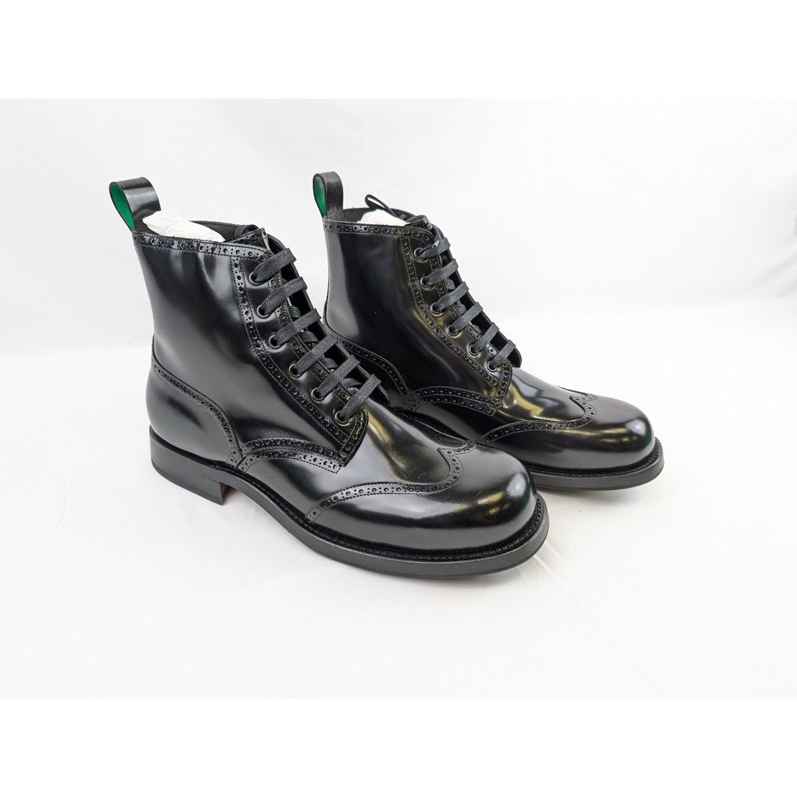 Bottega Veneta o1rshd1 Gloss Vinyl Wardrobe Ankle Boots in Black Size US 10 / EU 43 - 1 Thumbnail