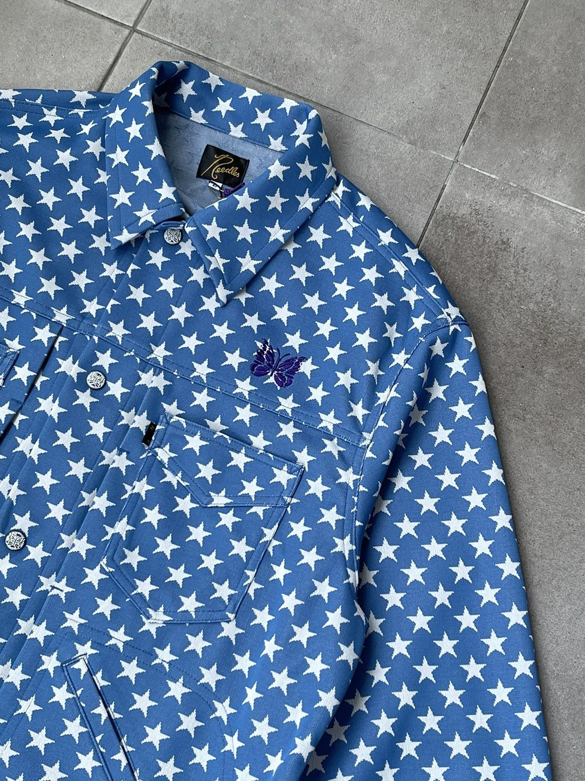 Needles !DS! SS23 Needles Butterfly Logo Penny Jean Star Jacket Size US L / EU 52-54 / 3 - 7 Thumbnail