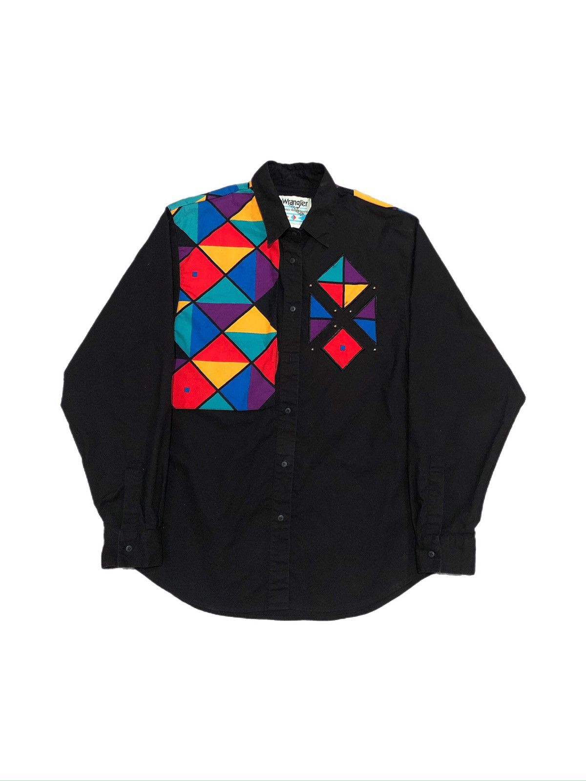 Vintage × Wrangler Vtg 80s Wrangler Western Button Up Size L / US 10 / IT 46 - 1 Thumbnail