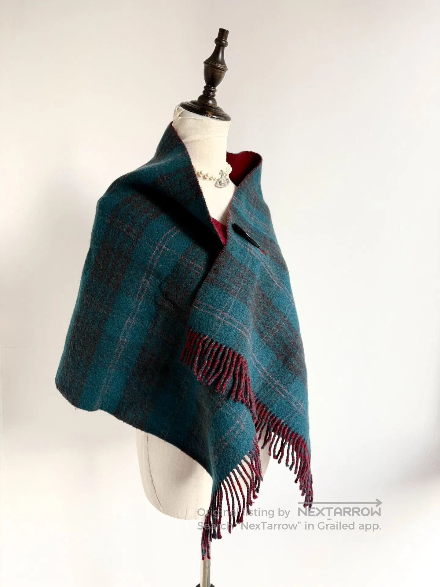 Vivienne Westwood Vivienne Westwood Blue Red Check Scarf. Size ONE SIZE - 2 Thumbnail