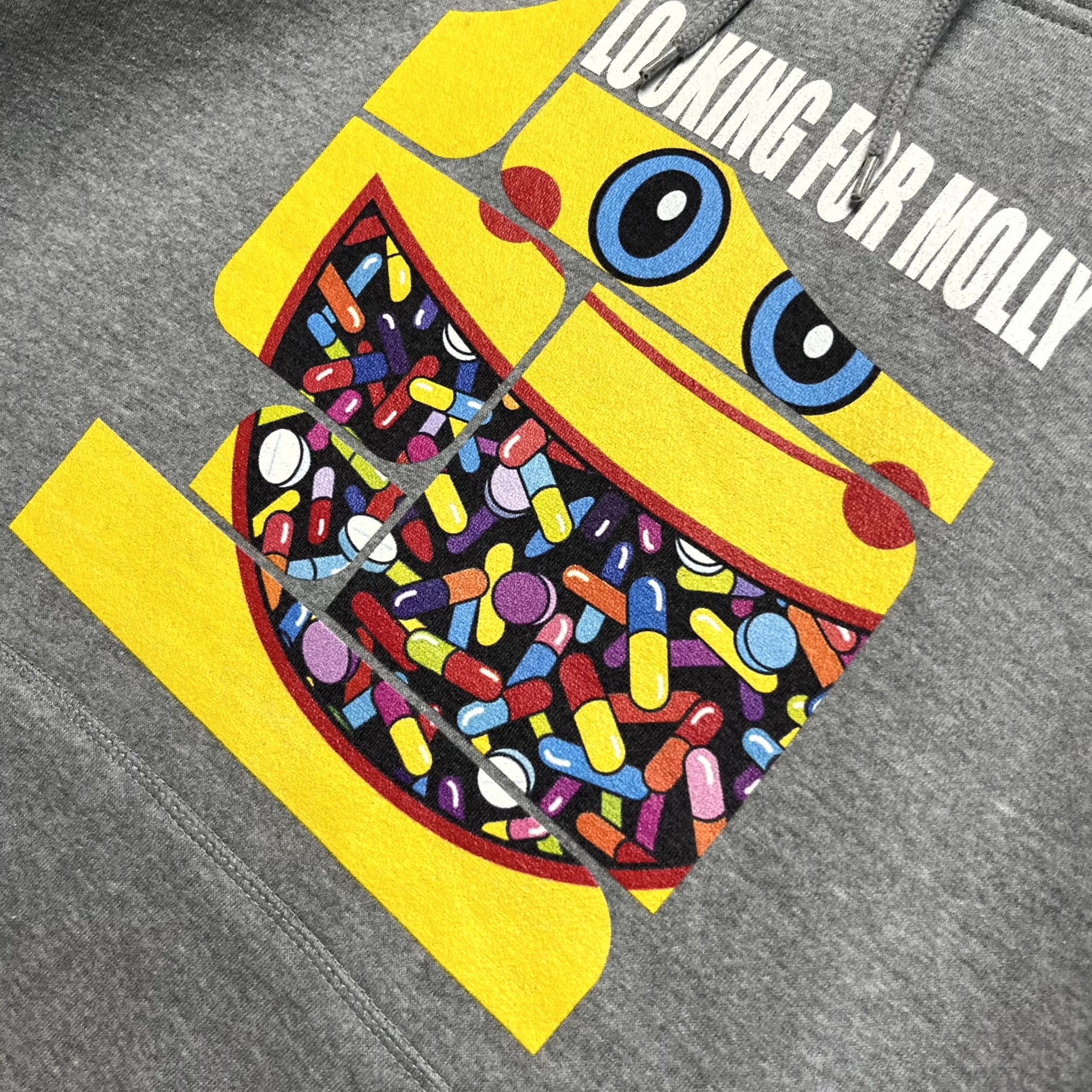 Vintage Looking For Molly Hoodie Grey Sweatshirt Streetwear Size M Size US M / EU 48-50 / 2 - 6 Thumbnail