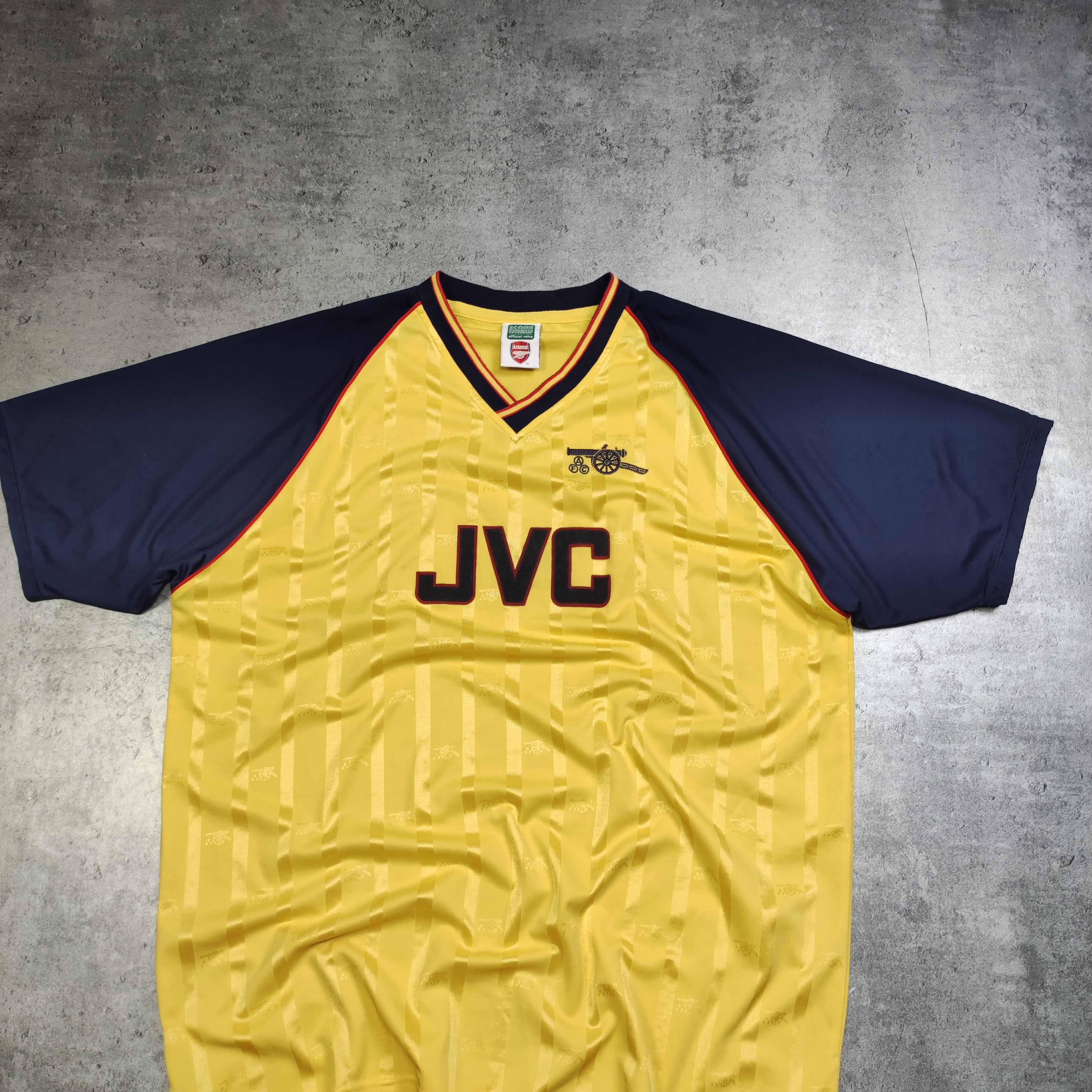 Vintage RARE Vintage 90s JVC Arsenal London 1989 Score Draw Kit Size US XXL / EU 58 / 5 - 2 Thumbnail