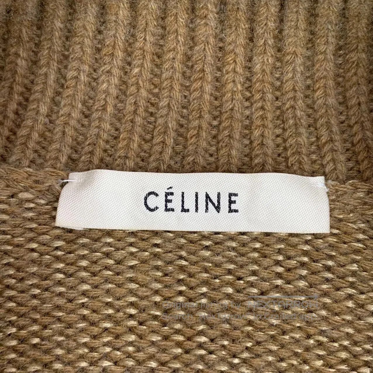 Celine CELINE Dark brown wool high neck long sleeve knit sweater| Size US XS / EU 42 / 0 - 5 Thumbnail