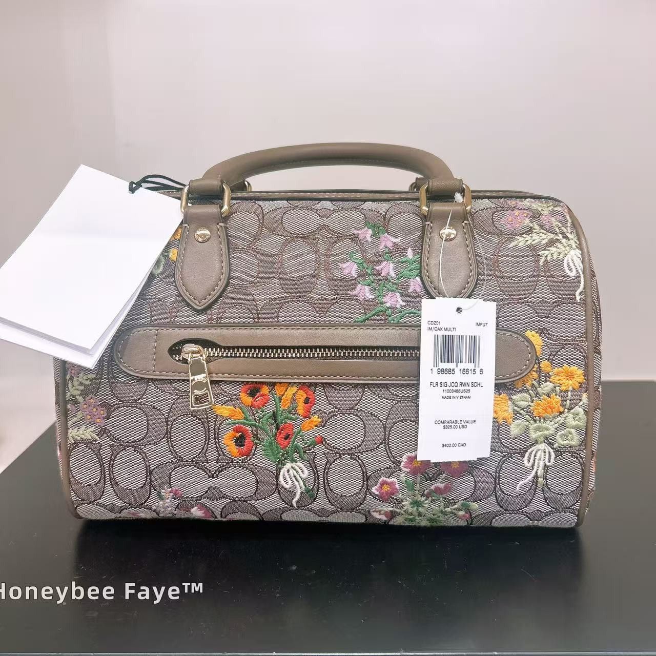 Coach Rowan Satchel Bag With Floral Embroidery CDZ01 Size ONE SIZE - 8 Thumbnail
