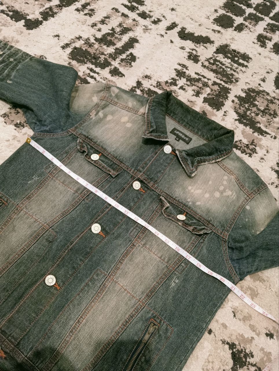If Six Was Nine JAPANESE LOWBOX DISTRESSED DENIM JACKET Size US L / EU 52-54 / 3 - 11 Thumbnail