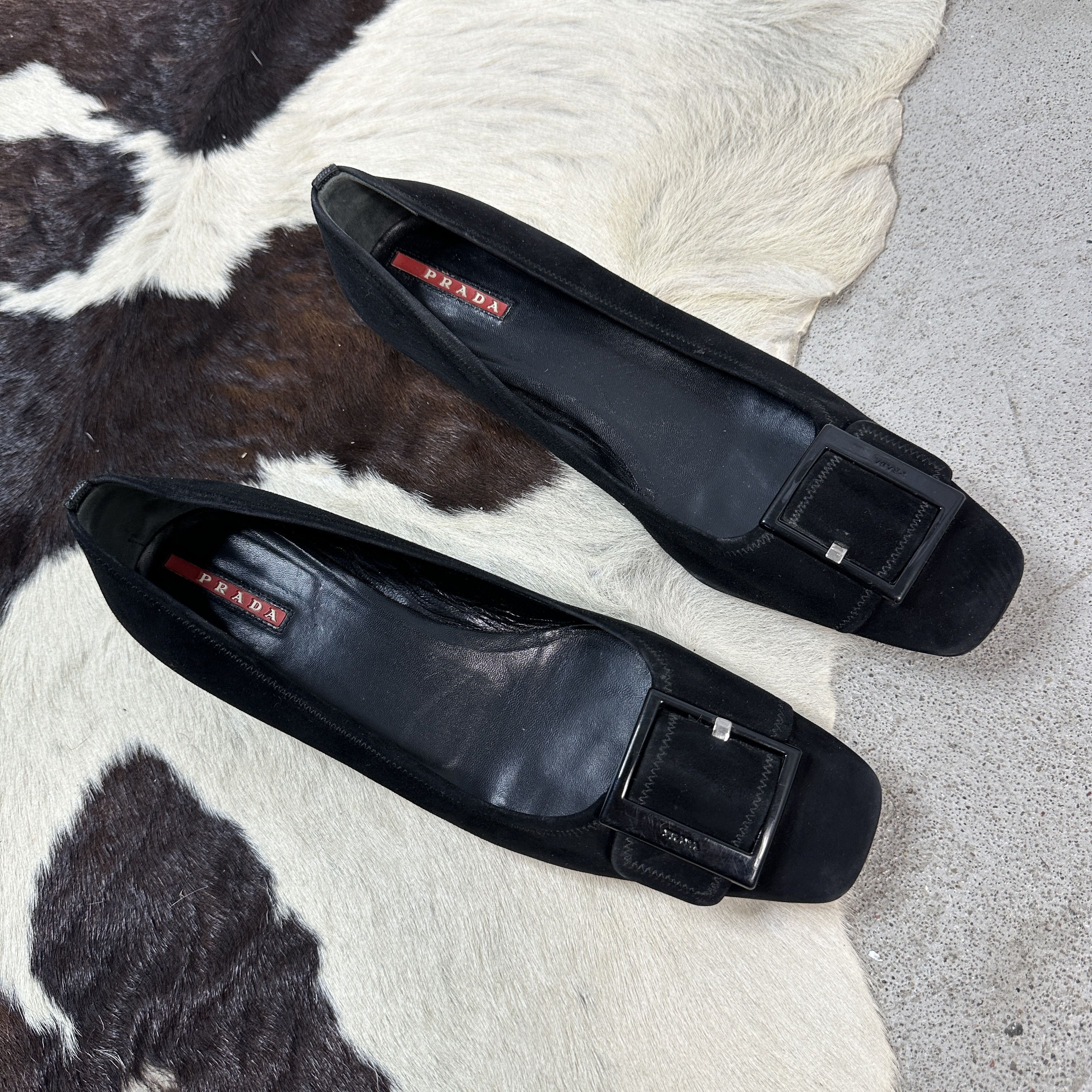 Prada × Vintage Vintage Leather Casual Prada Buckled Kitten Heels Size US 7.5 / IT 37.5 - 1 Thumbnail