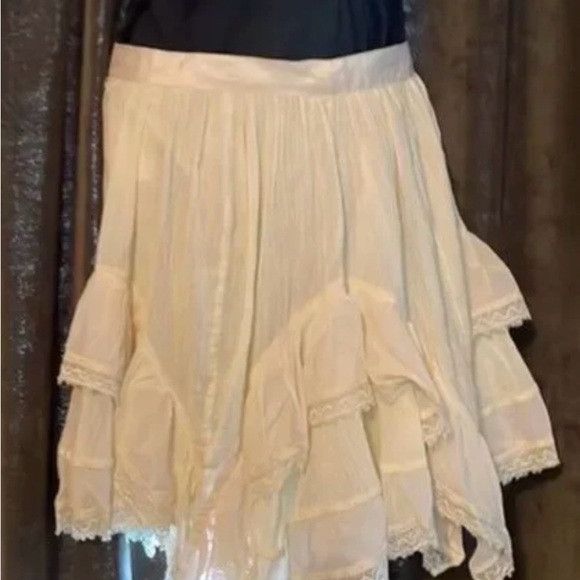 Ulla Johnson Ulla Johnson Pale Yellow Tiered Mini Skirt Size 27" / US 4 / IT 40 - 3 Thumbnail