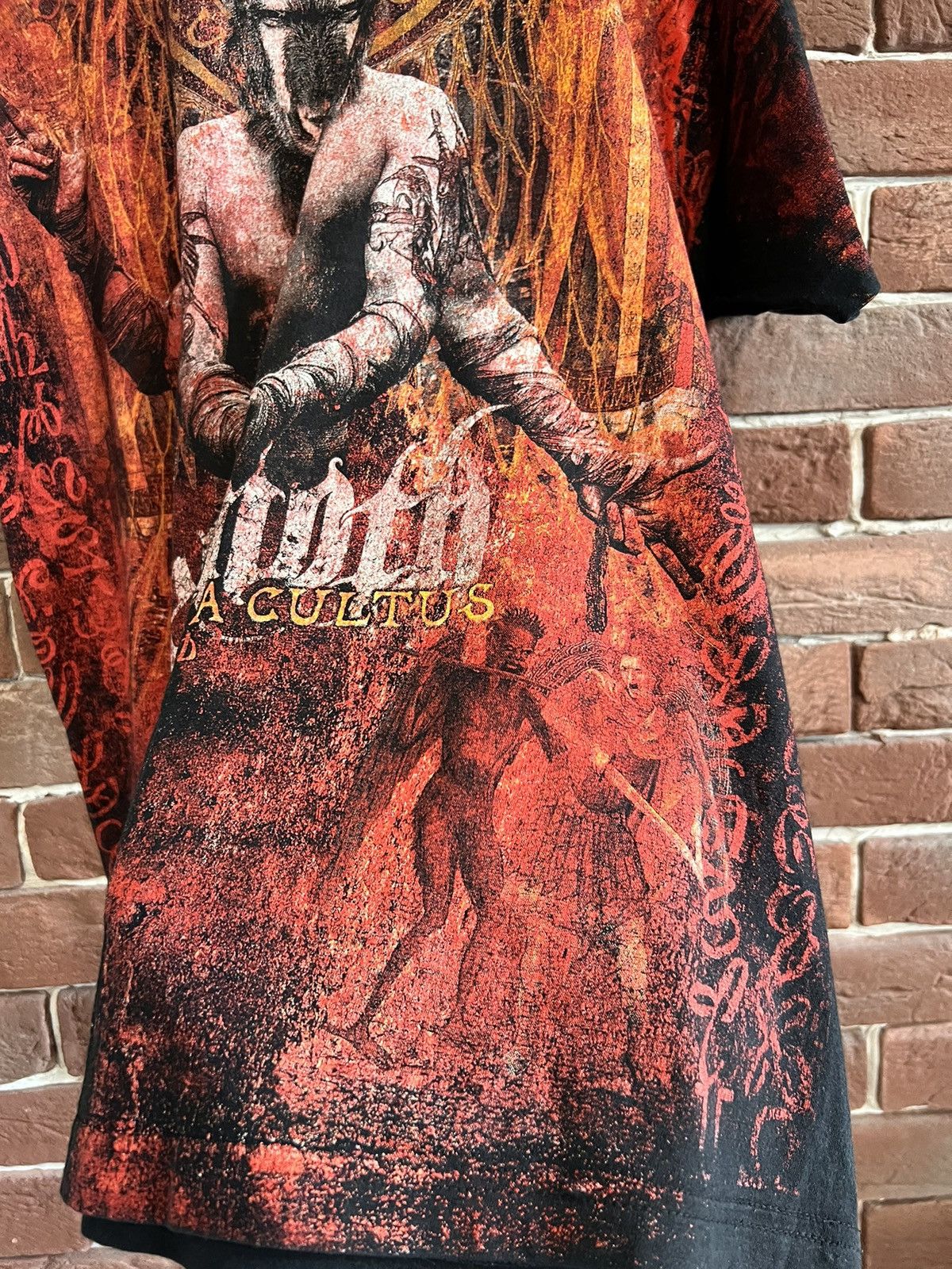 Band Tees Rare Vintage 00s Behemoth All Over Black Metal Band Tshirt Size US XL / EU 56 / 4 - 5 Thumbnail