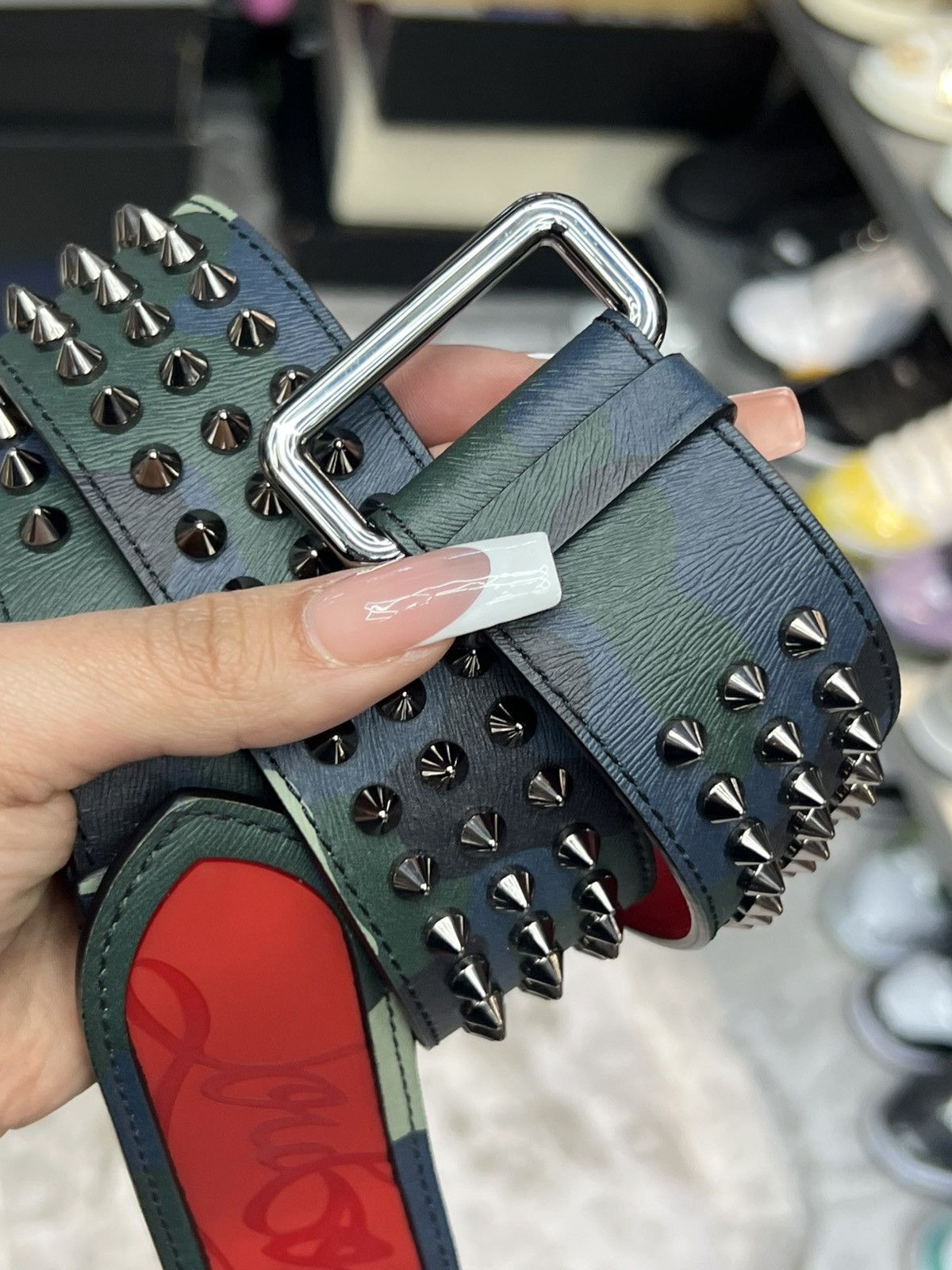 Christian Louboutin Christian Louboutin Spike Belt Size 28 - 3 Thumbnail