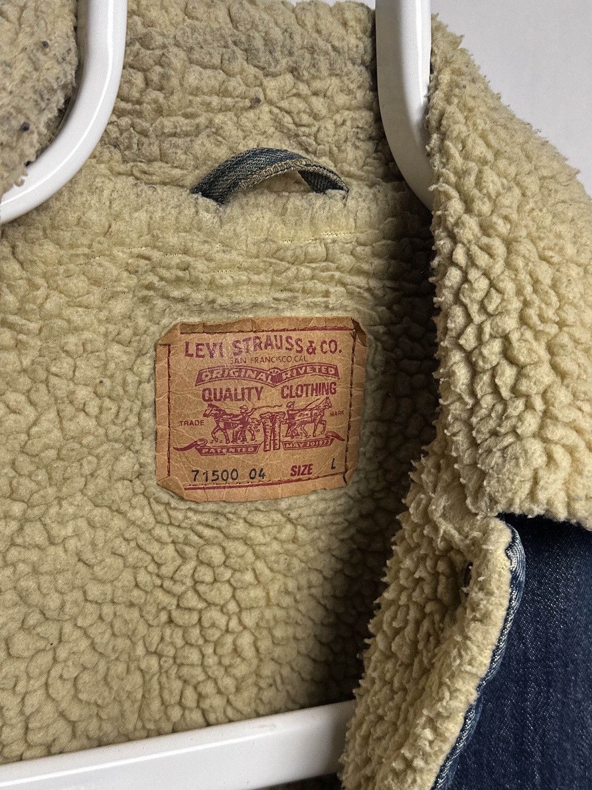Levi's Vintage Clothing Levi’s Vintage Denim Trucker Sherpa Jacket 71500 Size L Size US L / EU 52-54 / 3 - 6 Thumbnail
