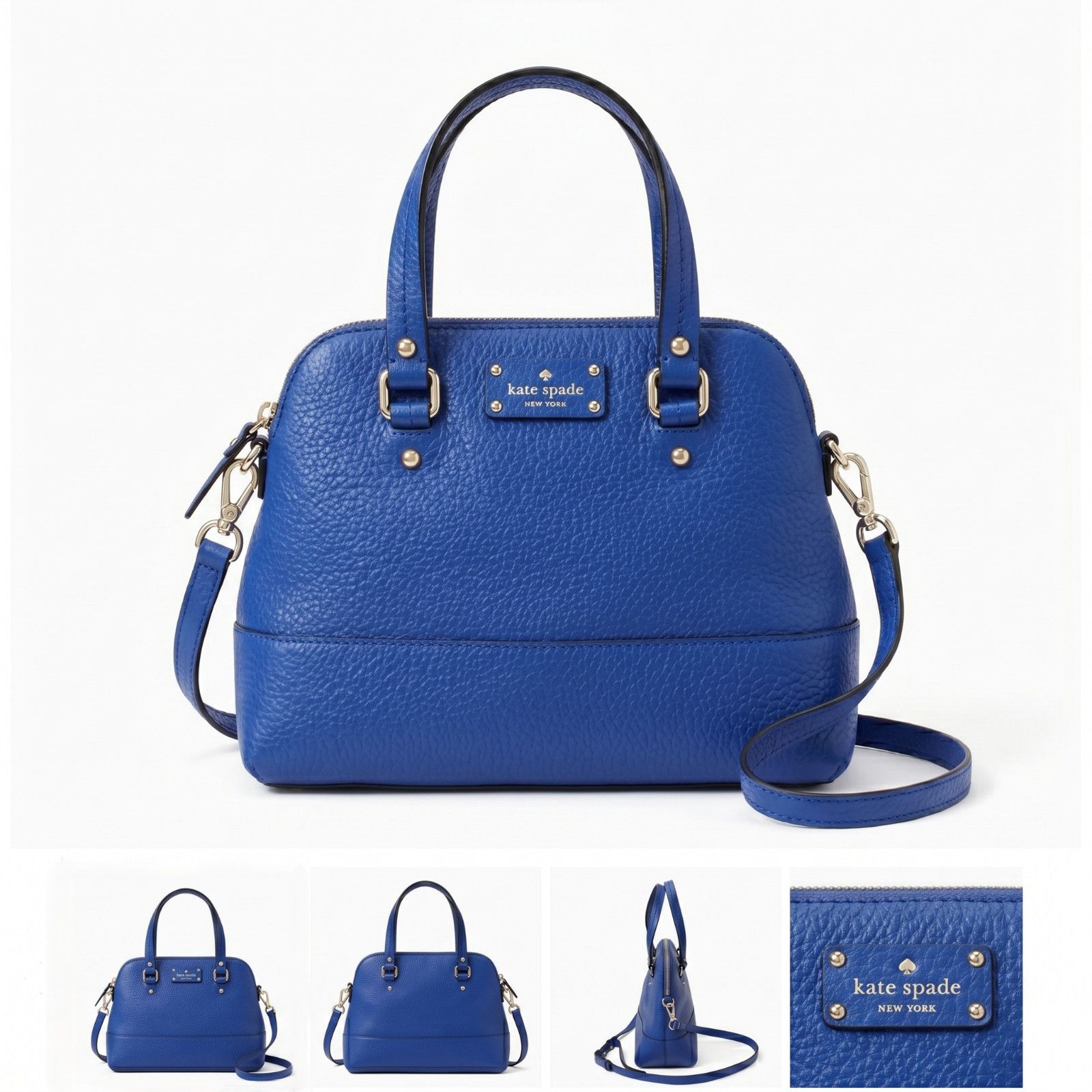 Kate Spade Grove Court Maise Purse Small Leather Bag in Yves Blue Color Size ONE SIZE - 3 Thumbnail