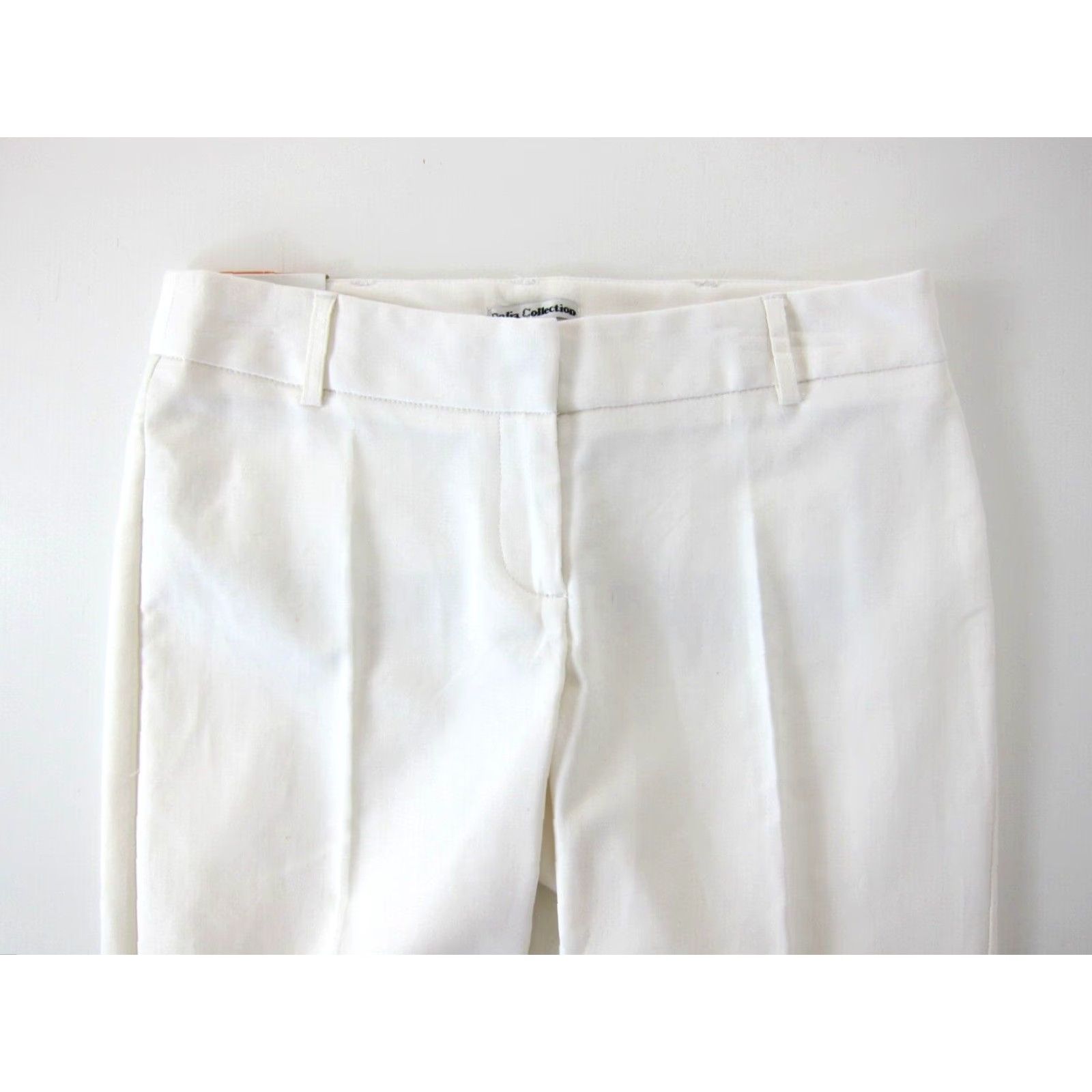 Vintage NWT Dalia Collection White Stretch Very Slim Low Rise City Fit Crop Pant Size 4 Size 27" / US 4 / IT 40 - 5 Thumbnail