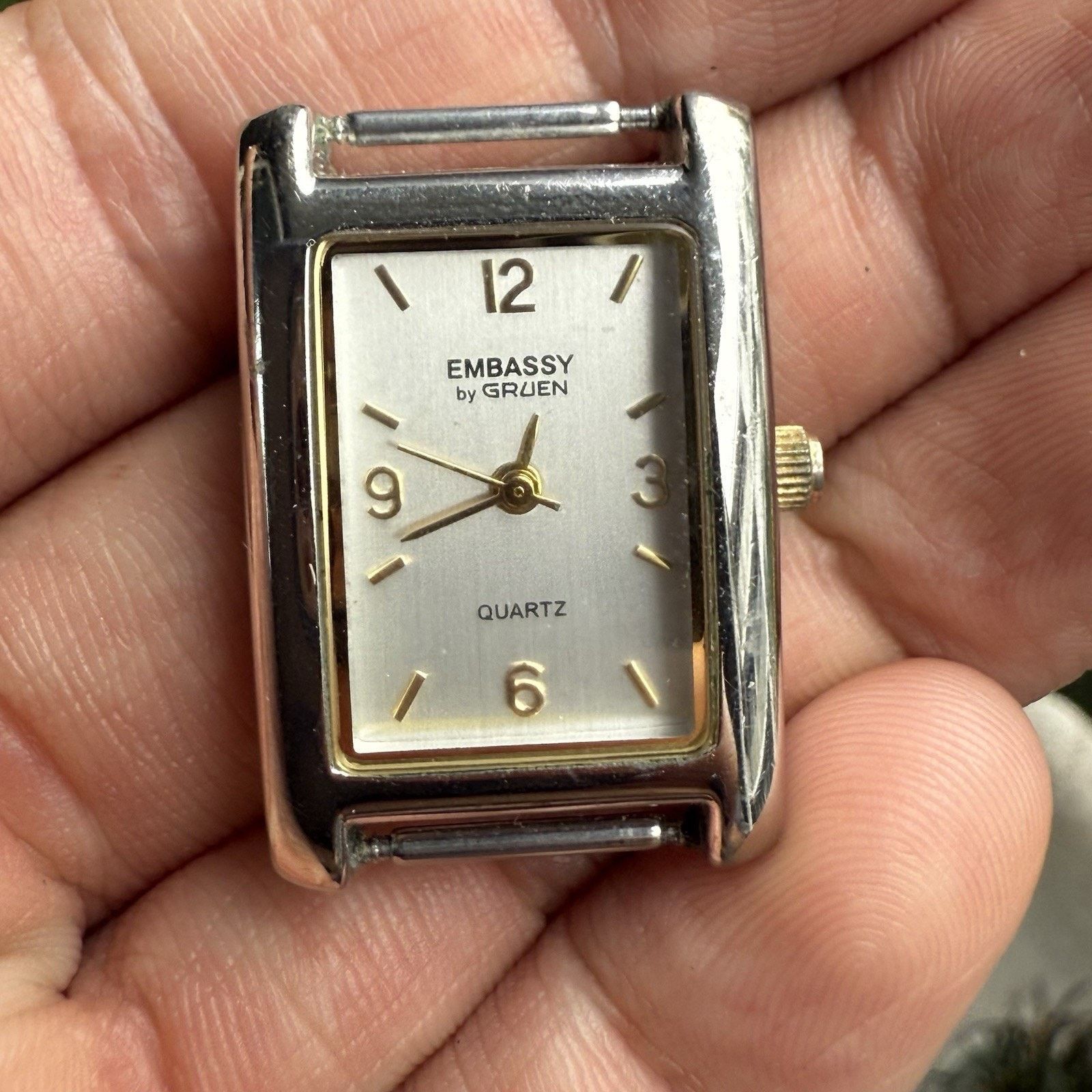 Vintage EMBASSY by GRUEN Quartz Analog Tank Style Two Tone Watch Size ONE SIZE - 1 Thumbnail