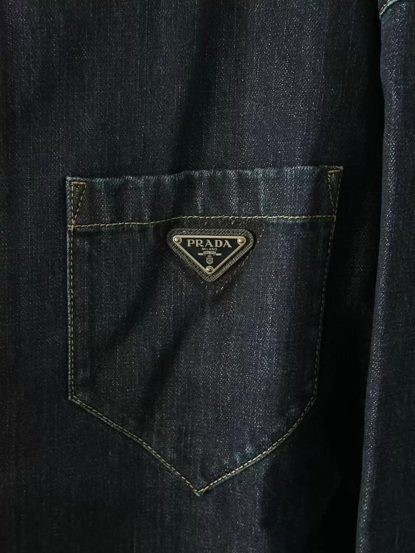 Prada Prada Denim Shirt Jacket XL New Size US XL / EU 56 / 4 - 3 Thumbnail