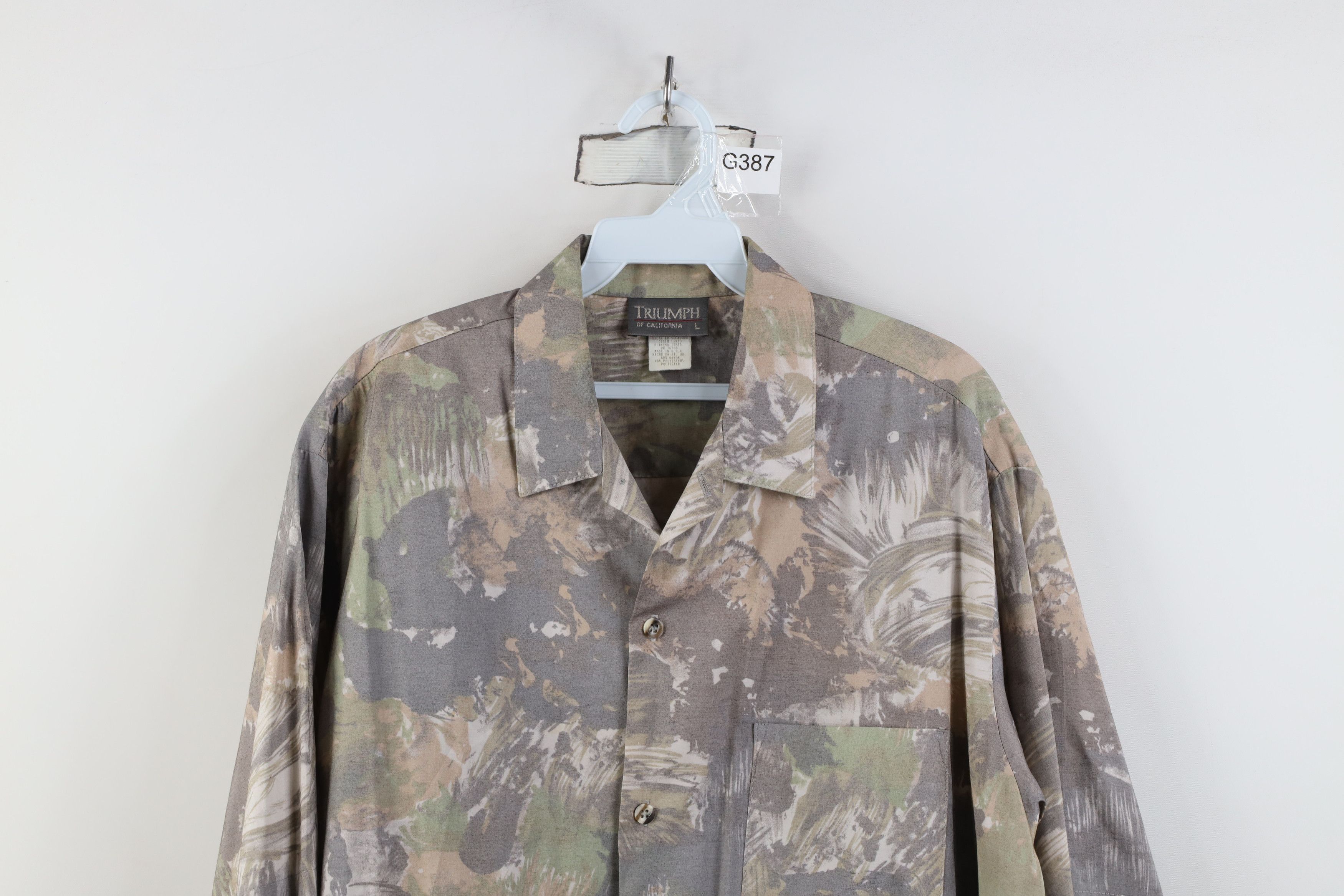 Vintage Vintage 90s Streetwear Abstract Camp Collar Button Shirt USA Size US L / EU 52-54 / 3 - 2 Thumbnail
