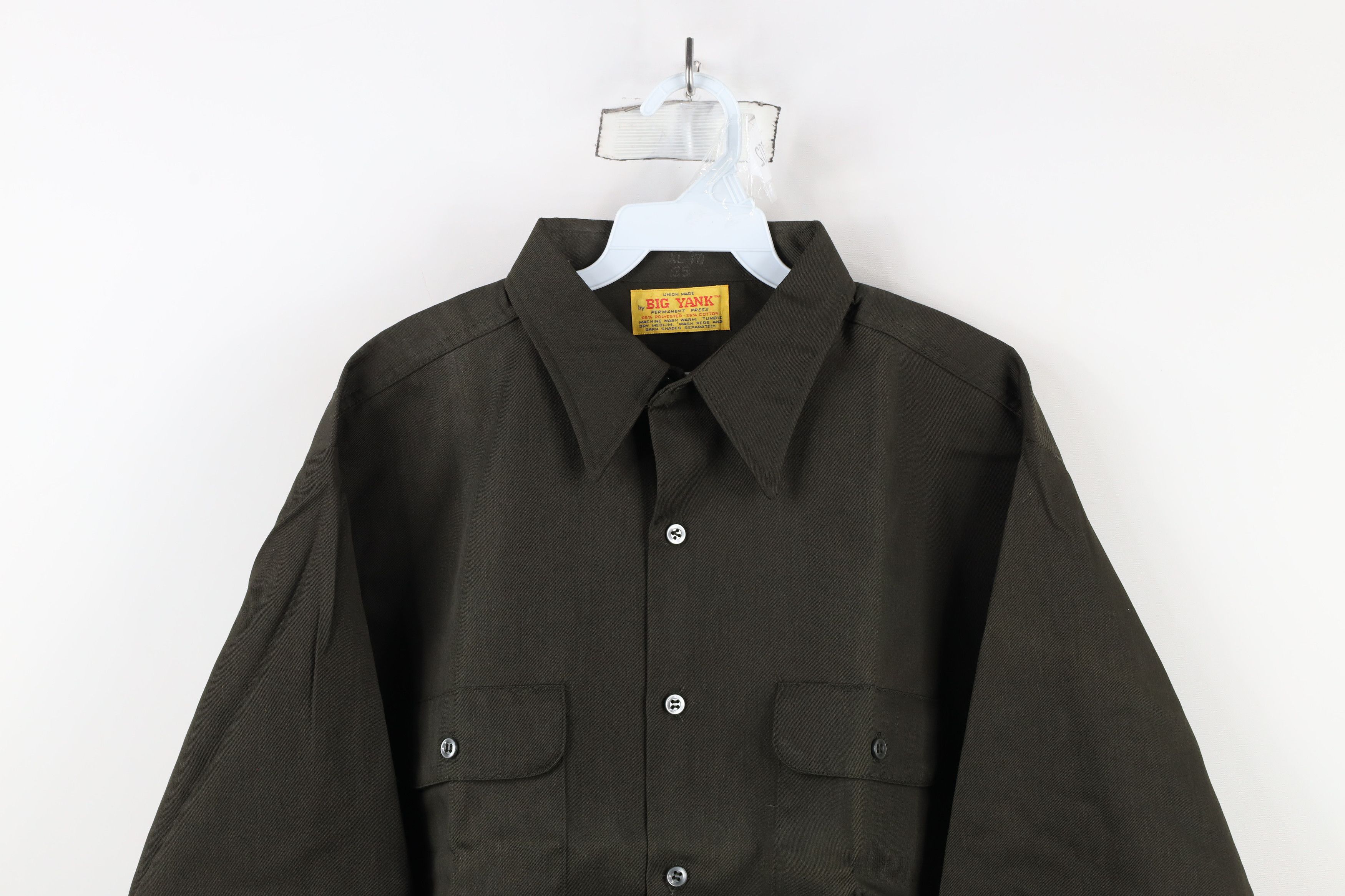 Vintage Deadstock Vintage 60s Collared Workwear Button Shirt USA Size US XL / EU 56 / 4 - 2 Thumbnail