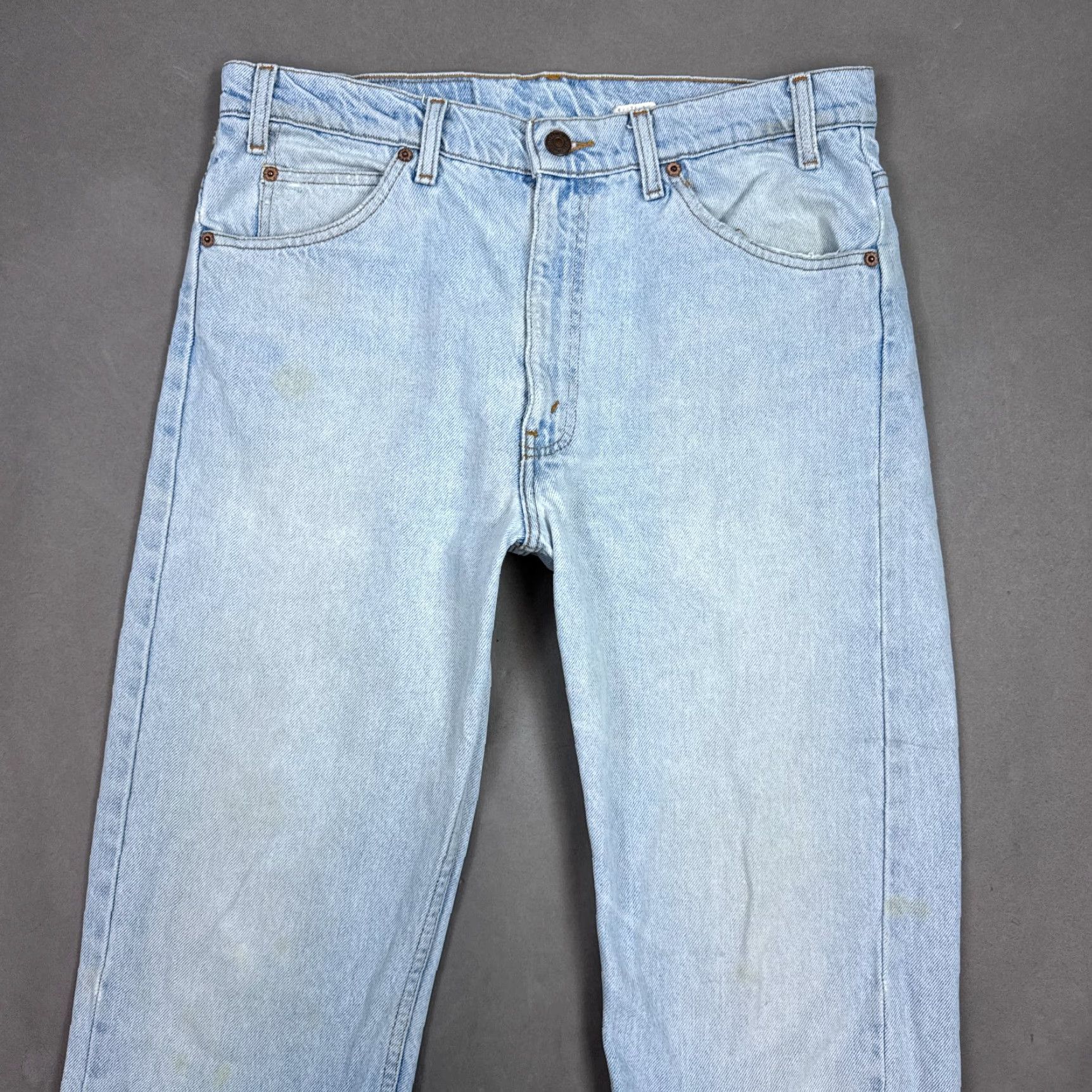 Levi's VINTAGE Levi's 505 Jeans Mens 34x30 Blue 90s Orange Tab Faded Straight 34x32 5-Pocket Denim Cotton Regular Blue Mens Jeans 90s Theme Size US 34 / EU 50 - 2 Thumbnail