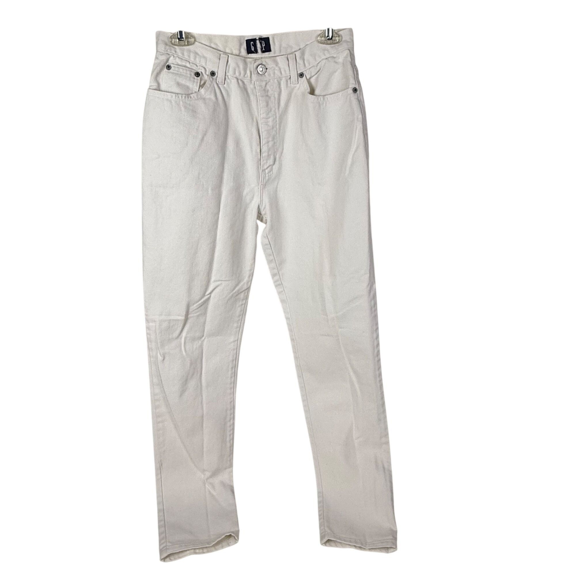 Gap Vintage 90's Gap Classic Fit Tapered Women's White Jeans Den Size 28" / US 6 / IT 42 - 1 Thumbnail