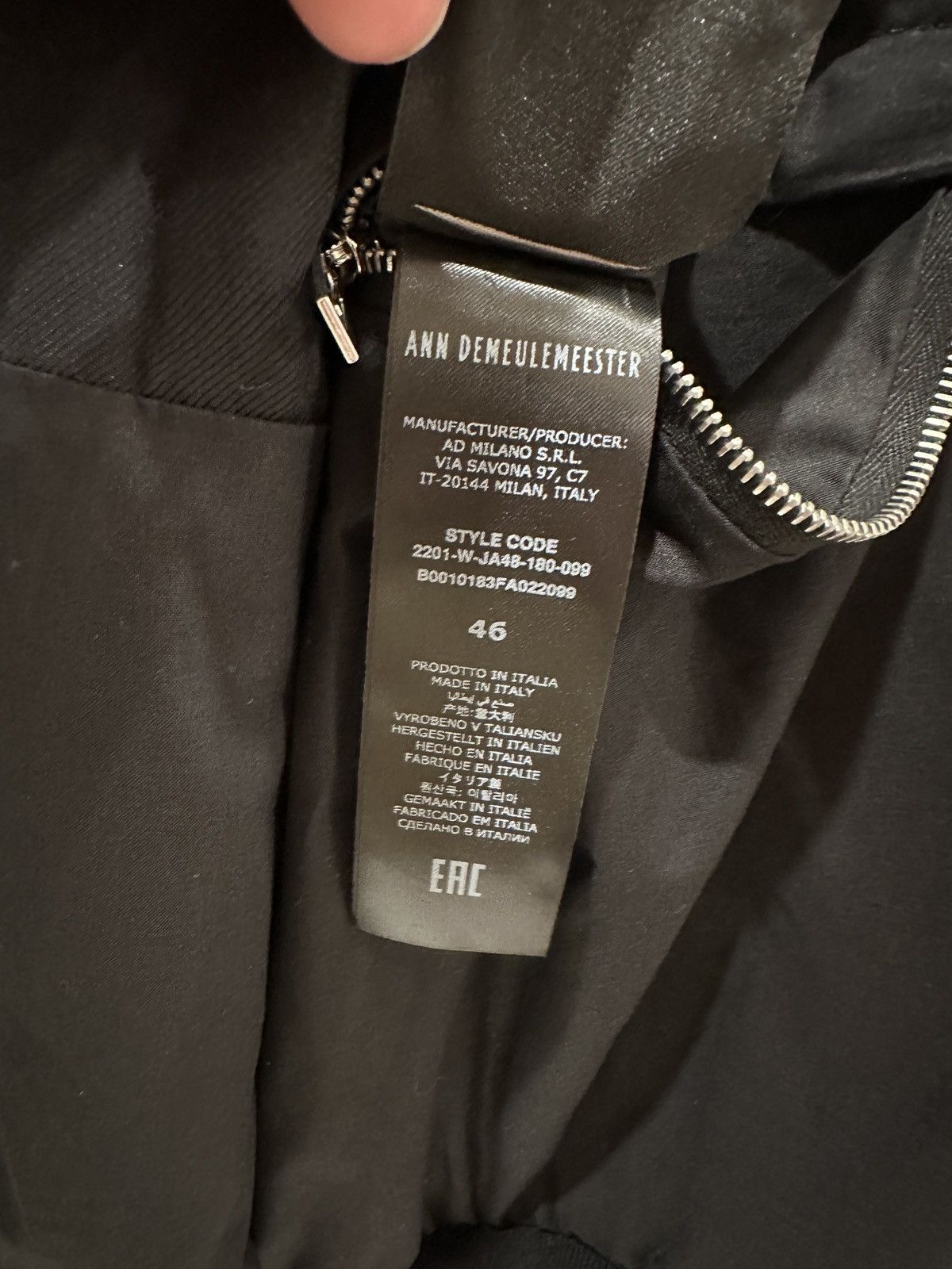 Ann Demeulemeester Ann Demeulemeester Dries Bomber Size US S / EU 44-46 / 1 - 12 Thumbnail
