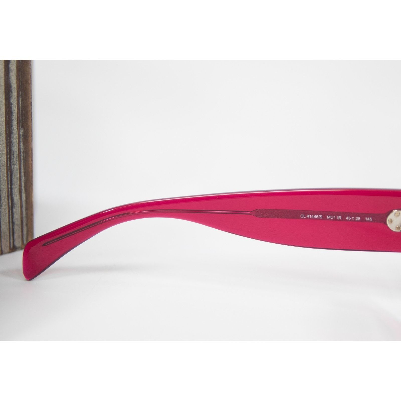 Celine Celine Fuchsia Acrylic Cat Eye Logo Sunglasses NWT Case Size ONE SIZE - 5 Thumbnail