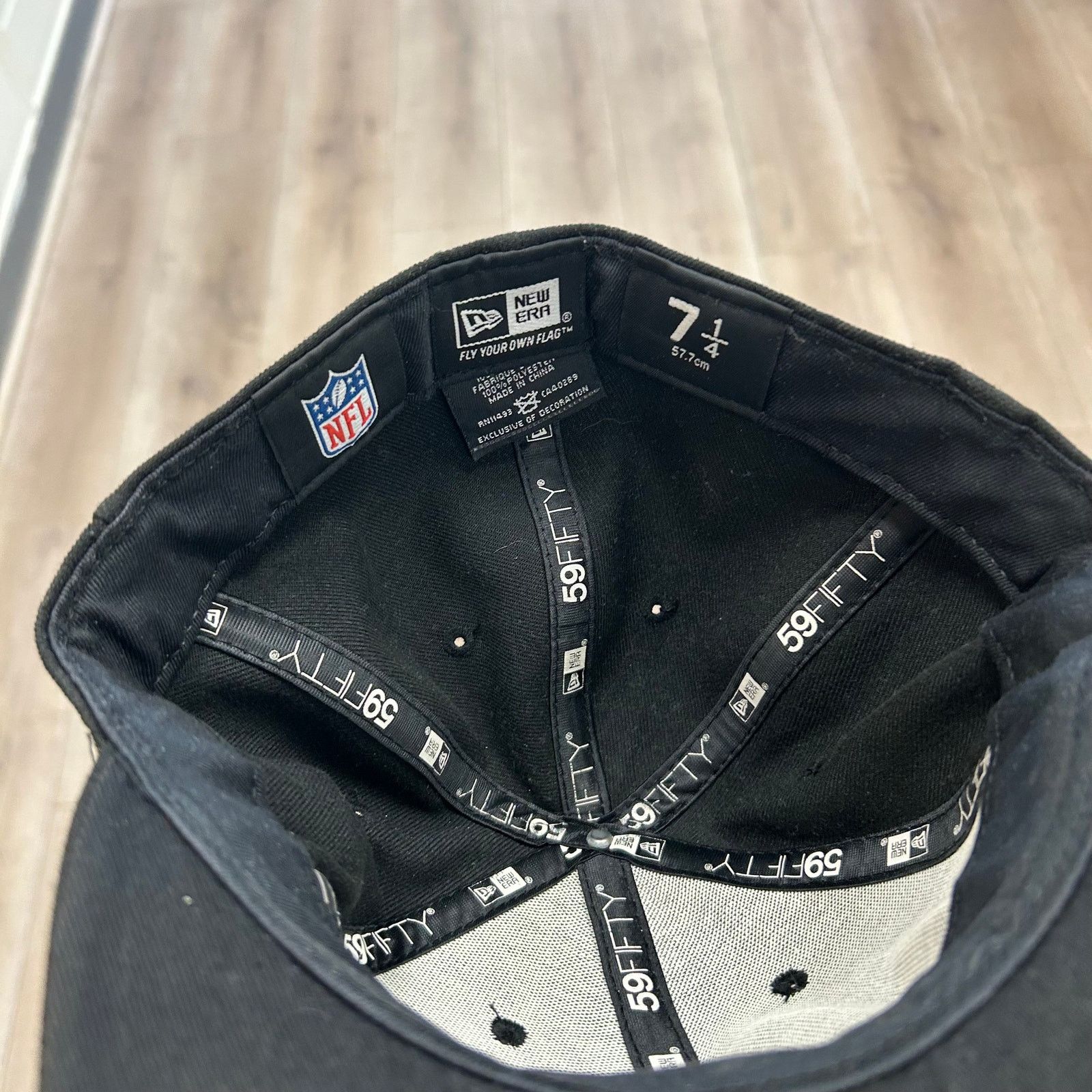 New Era Oakland Raiders New Era NFL Black Fitted Hat Cap size 7 1/4 Size ONE SIZE - 6 Thumbnail