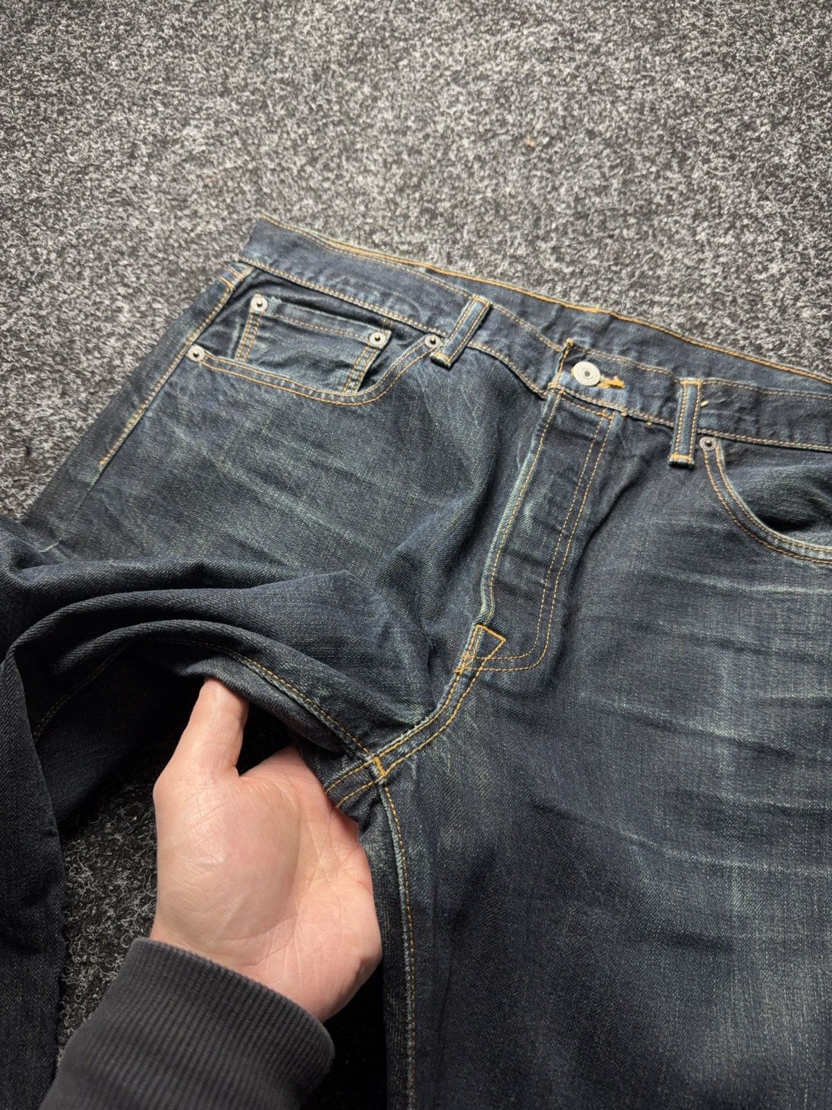 Levi's 00s Y2K USA Levi’s 501 Dark Wash Straight Leg Jeans W34 Size US 34 / EU 50 - 4 Thumbnail