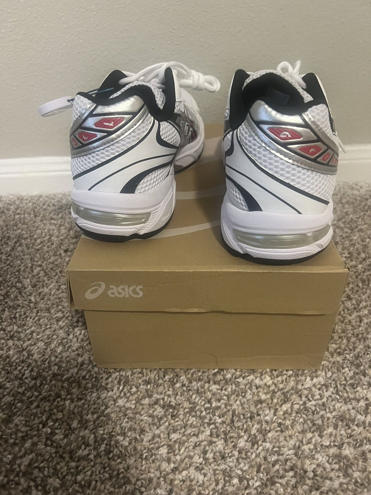 Asics Asics Gel 1130 White Red Electric Size US 10 / EU 43 - 5 Thumbnail