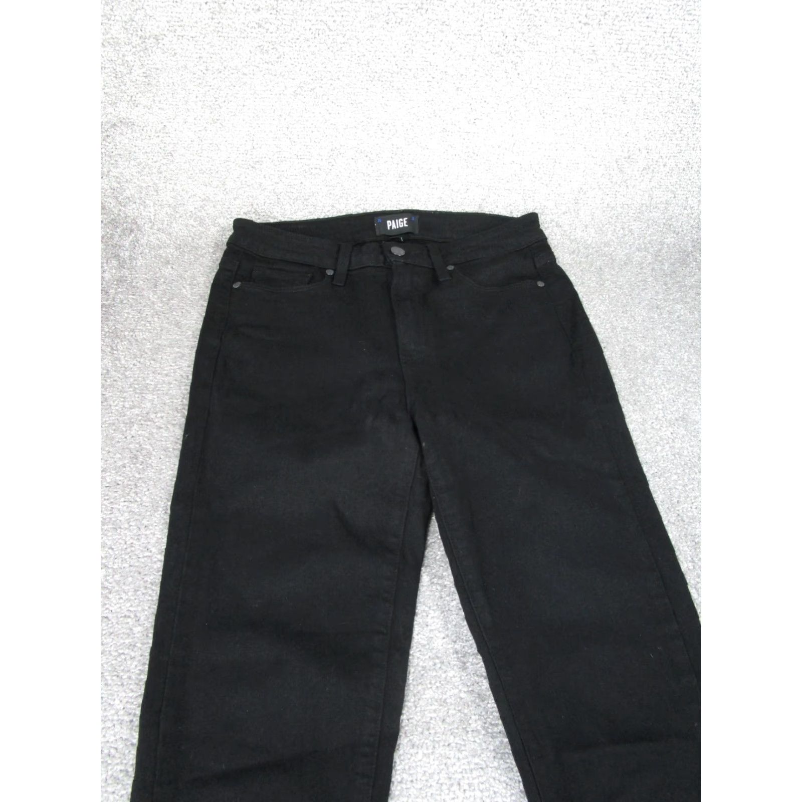 Paige VINTAGE Paige Jeans Womens Skinny Fit Hoxton Ultra Skinny Black Denim Mid Rise 28 Womens Size 28" / US 6 / IT 42 - 3 Thumbnail
