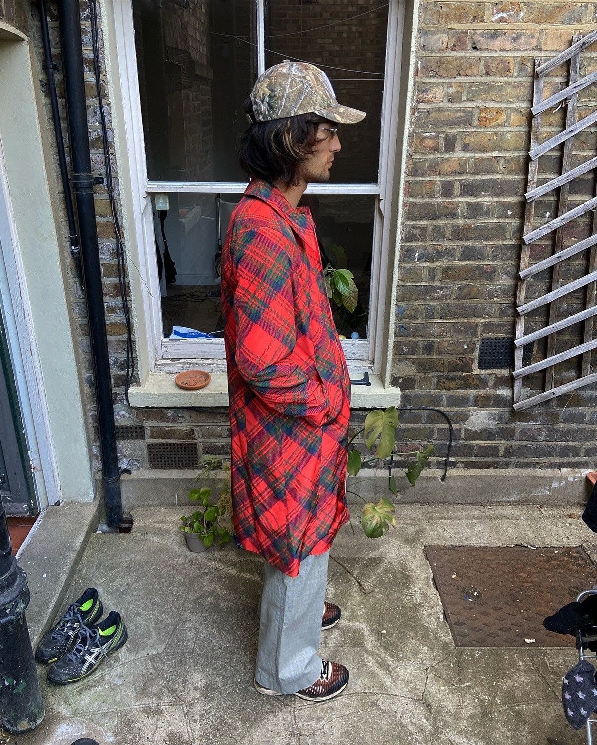 Stefan Cooke SS19 Red Tartan Print Coat Size US M / EU 48-50 / 2 - 3 Thumbnail