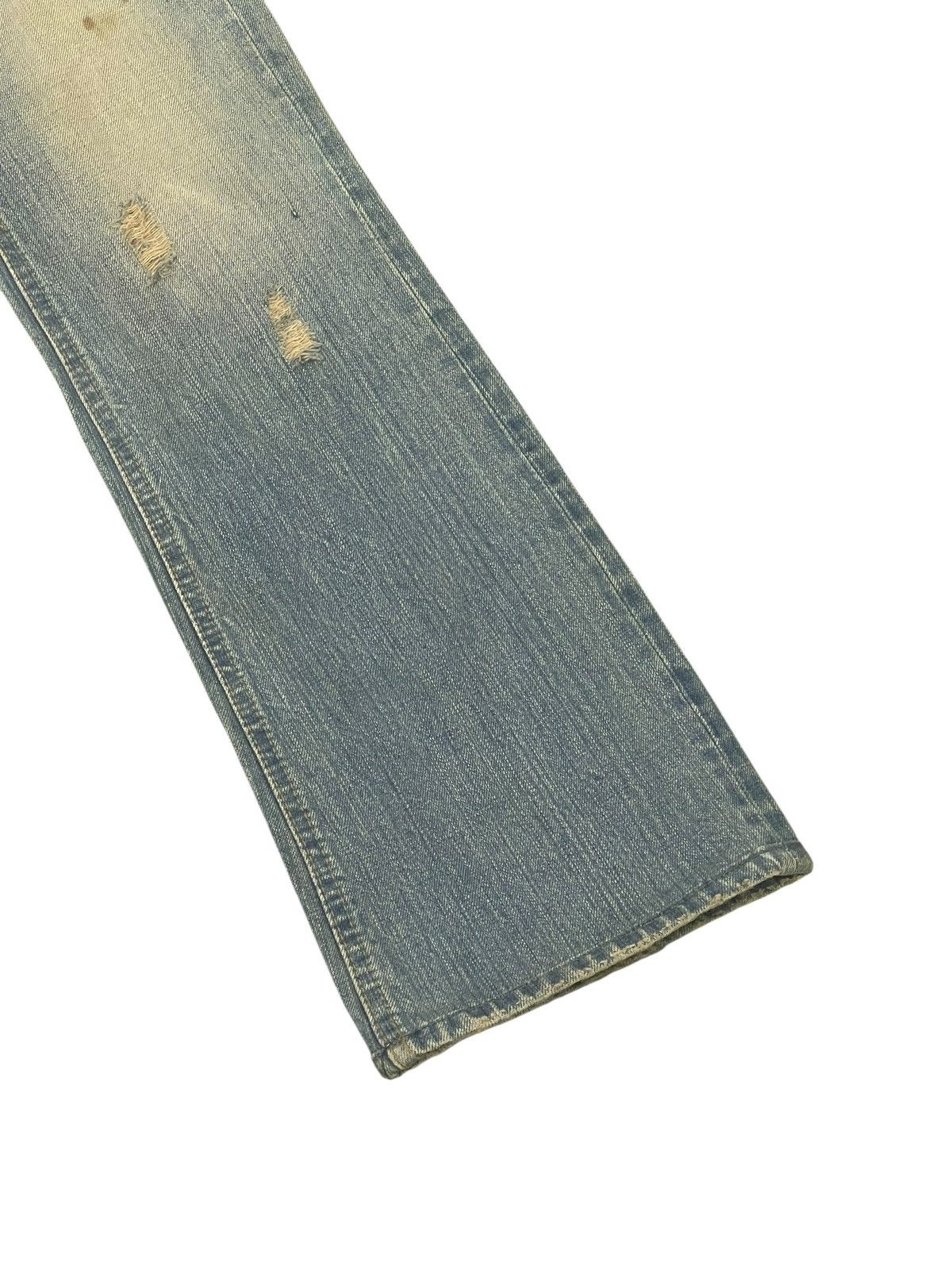 Japanese Brand Flare Jeans Izreel Faded Distress Boot Cut 2🟦5 Size US 31 - 4 Thumbnail