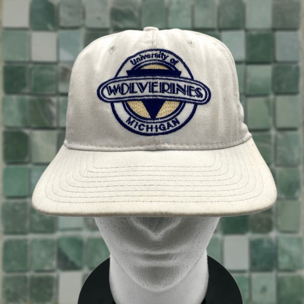 Vintage VINTAGE The Game Michigan Wolverines Snap Back Hat White One Size Mens US 90s Size ONE SIZE - 1 Thumbnail