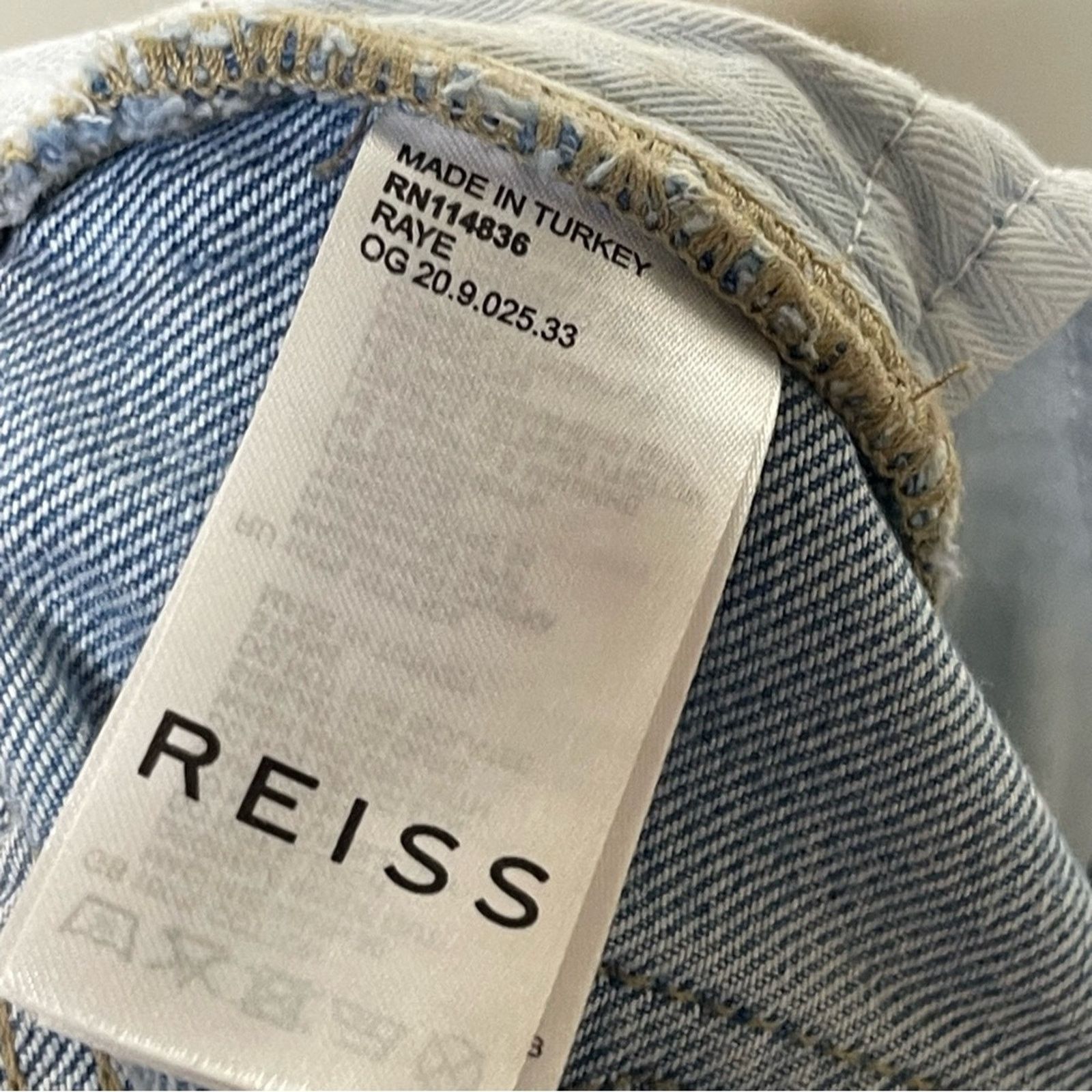 Reiss REISS Raye high-rise slim-fit straight light blue jeans 28 Size 28" / US 6 / IT 42 - 6 Thumbnail