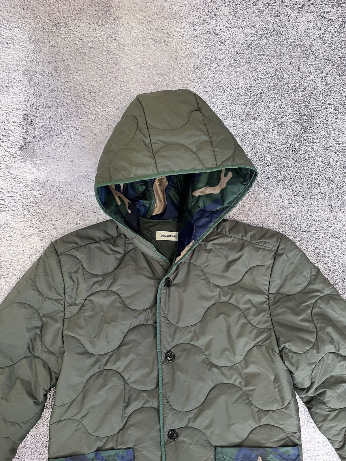 Zadig & Voltaire Zadig & Voltaire Blaka Quilted Jacket Women S Olive Hooded Size S / US 4 / IT 40 - 7 Thumbnail