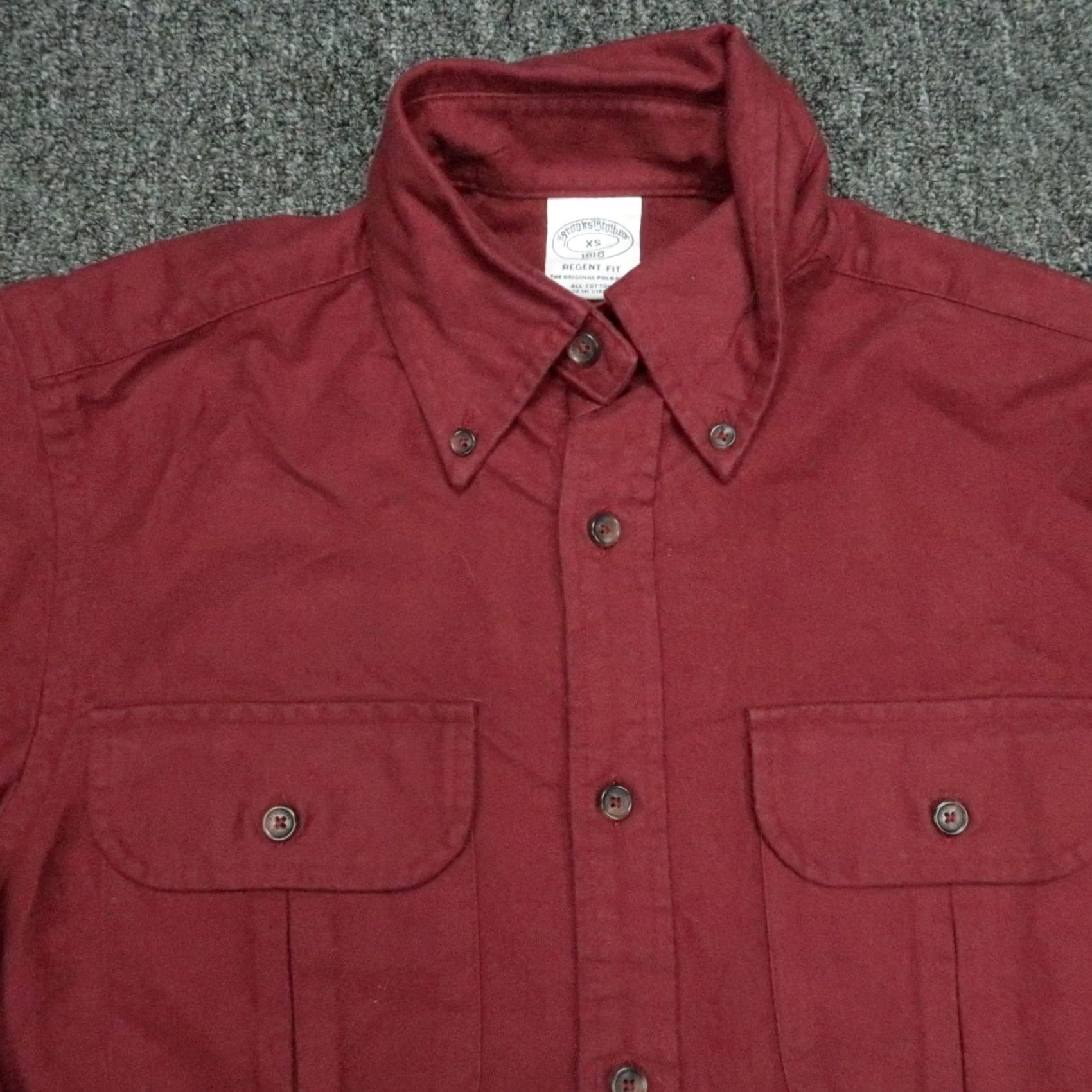 Brooks Brothers Brooks Brothers Shirt Mens XS Red Regent Fit Chamois Button Down Long Sleeve Size US XS / EU 42 / 0 - 2 Thumbnail