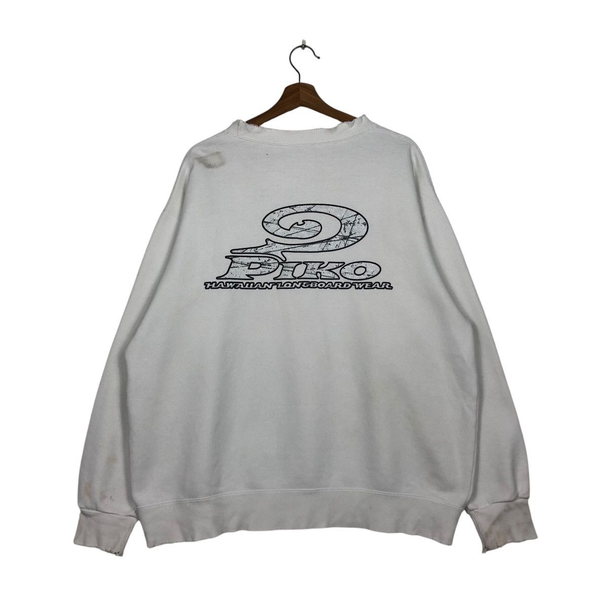 Japanese Brand × Vintage 📌Vintage Sweatshirt Crewneck Piko Hawaiian Longboard Wear Size US XL / EU 56 / 4 - 9 Thumbnail