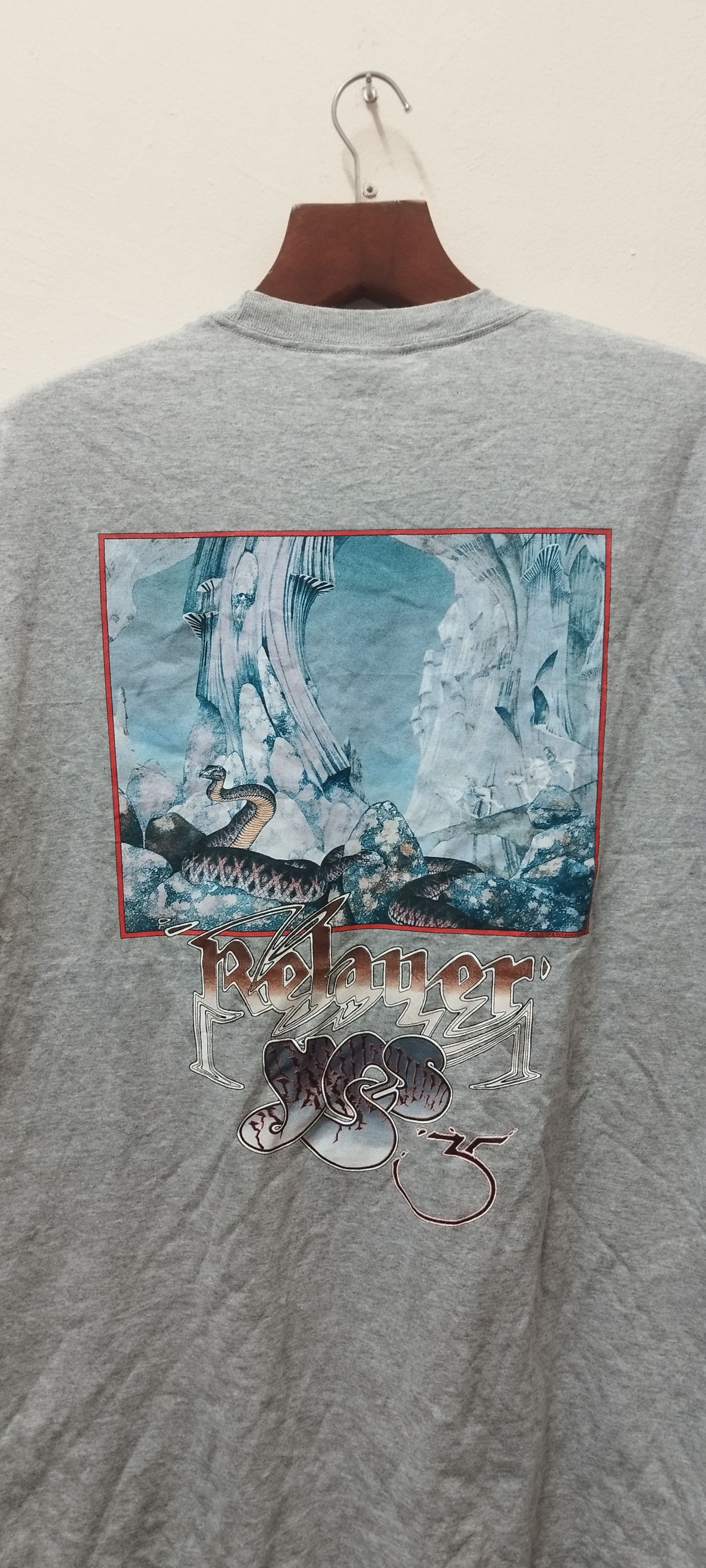 Band Tees × Vintage Vtg YES Band Relayer Album Concert Tour Long sleeve T-shirt Size US XL / EU 56 / 4 - 3 Thumbnail
