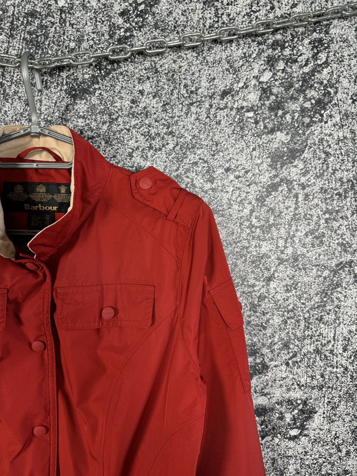 Barbour Barbour Featherweight Peplum Waterproof Jacket Red UK 10 Size M / US 6-8 / IT 42-44 - 2 Thumbnail