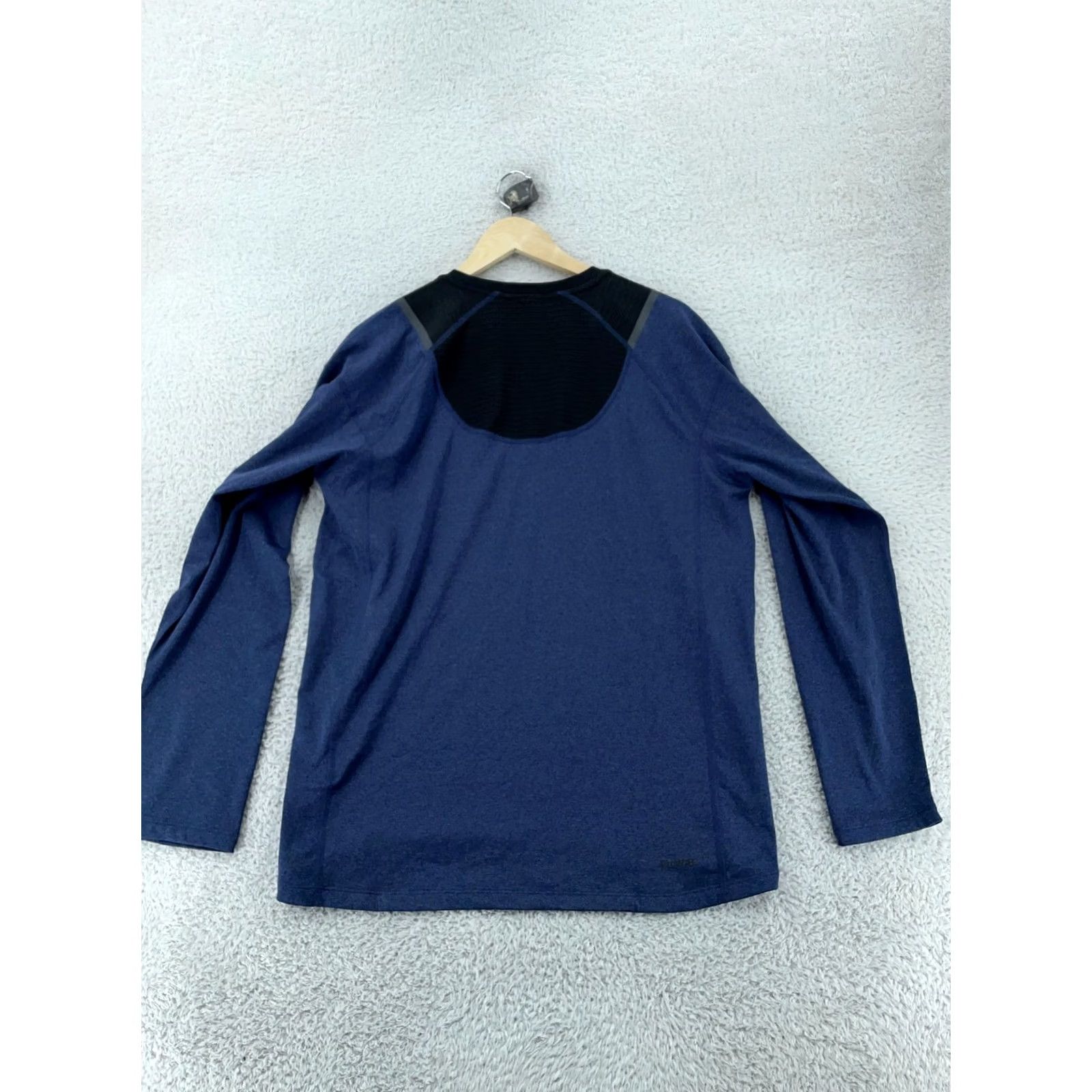 Spyder Spyder Active T Shirt Mens 4-Way Stretch Raglan Long Sleeve Dust Navy Heather XL M Size US M / EU 48-50 / 2 - 3 Thumbnail