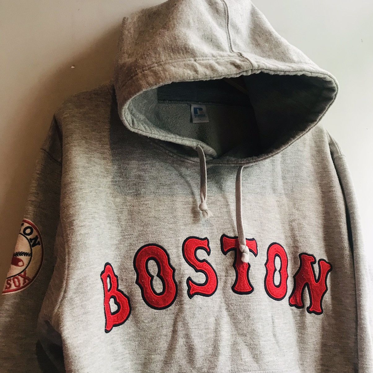 Russell Athletic × Vintage Vintage Russell Patchwork Hoodie Size US L / EU 52-54 / 3 - 3 Thumbnail