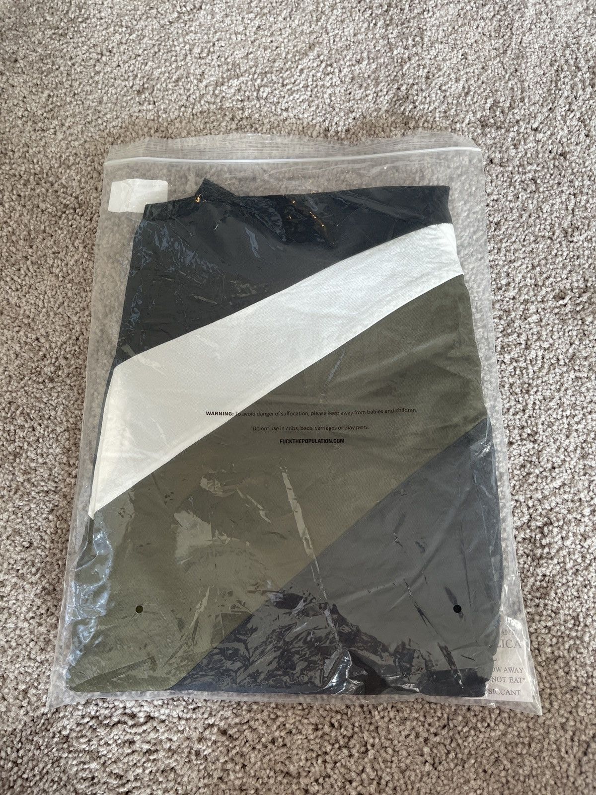 image of Fuck The Population Ftp Nation Track Pant Size Large in Black, Men's
