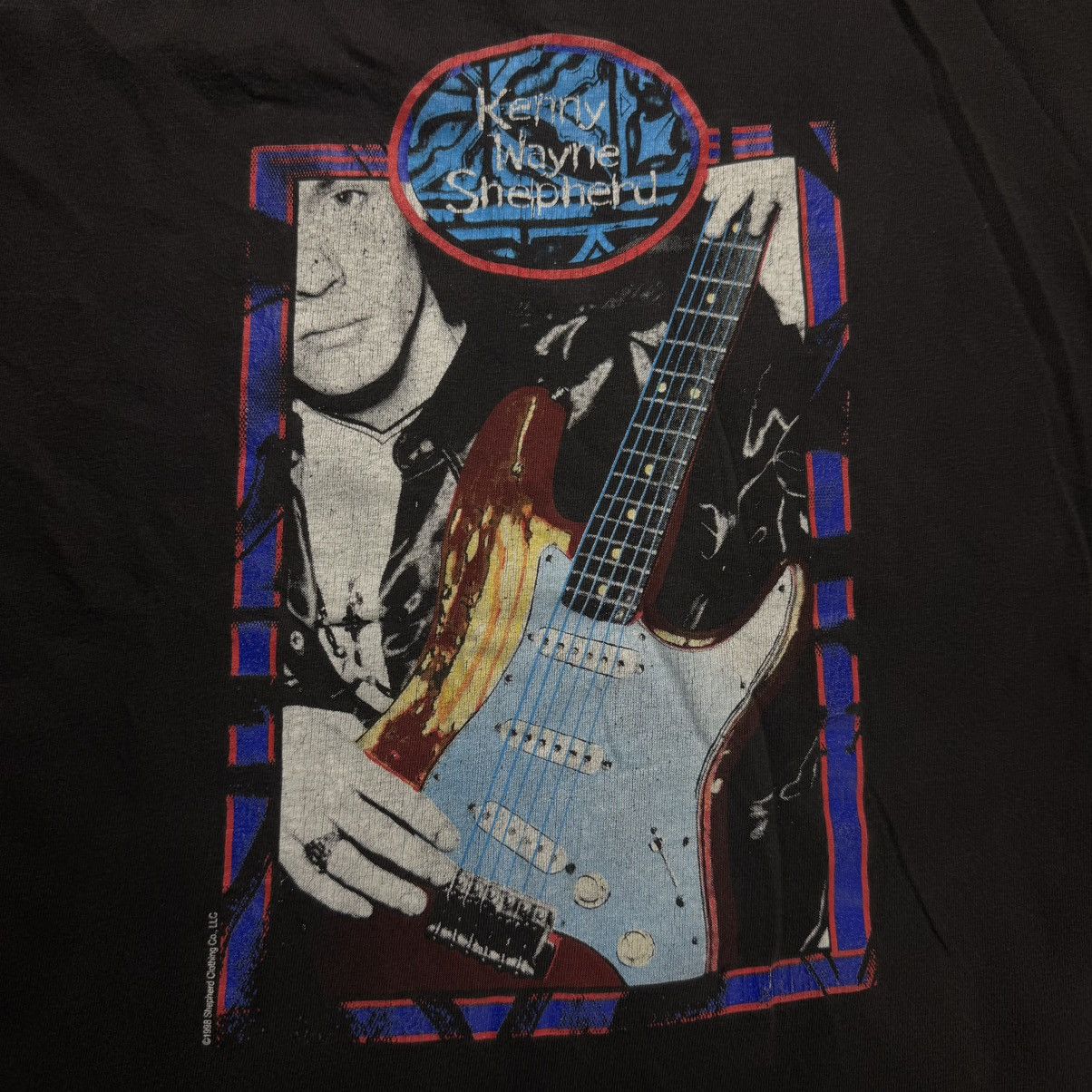 Vintage Vintage 90s Kenny Wayne Shepherd Tour Graphic Black T-Shirt Size US M / EU 48-50 / 2 - 4 Thumbnail