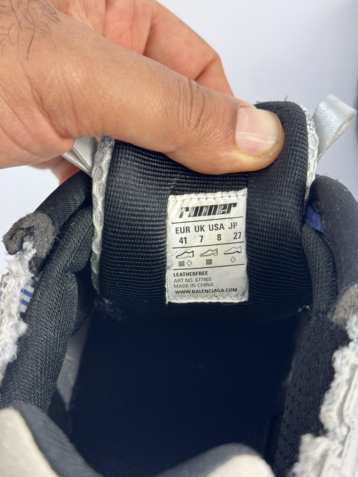 Balenciaga Runner Blue/Grey/Red Sneakers Size US 8 / EU 41 - 10 Thumbnail