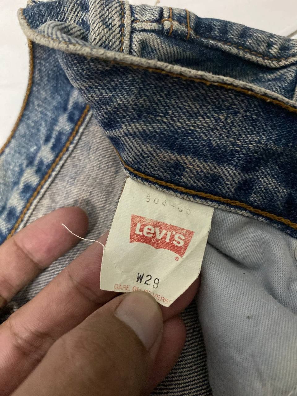 Levi's vintage levis 504 light wash denim nice design Size US 30 / EU 46 - 7 Thumbnail