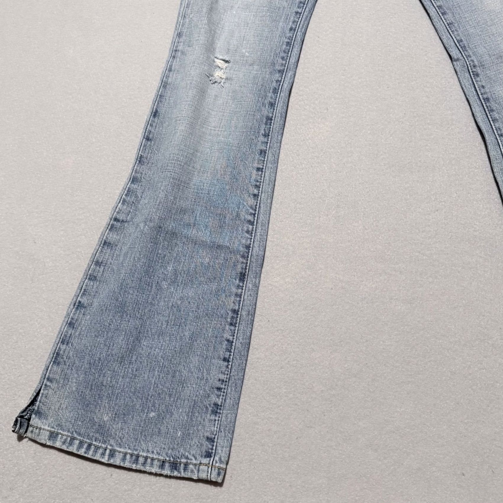 Buffalo David Bitton Buffalo Bootcut Jeans Women's Blue Denim Distressed Slit Ankle 26 Jeans Size 26" / US 2 / IT 38 - 3 Thumbnail
