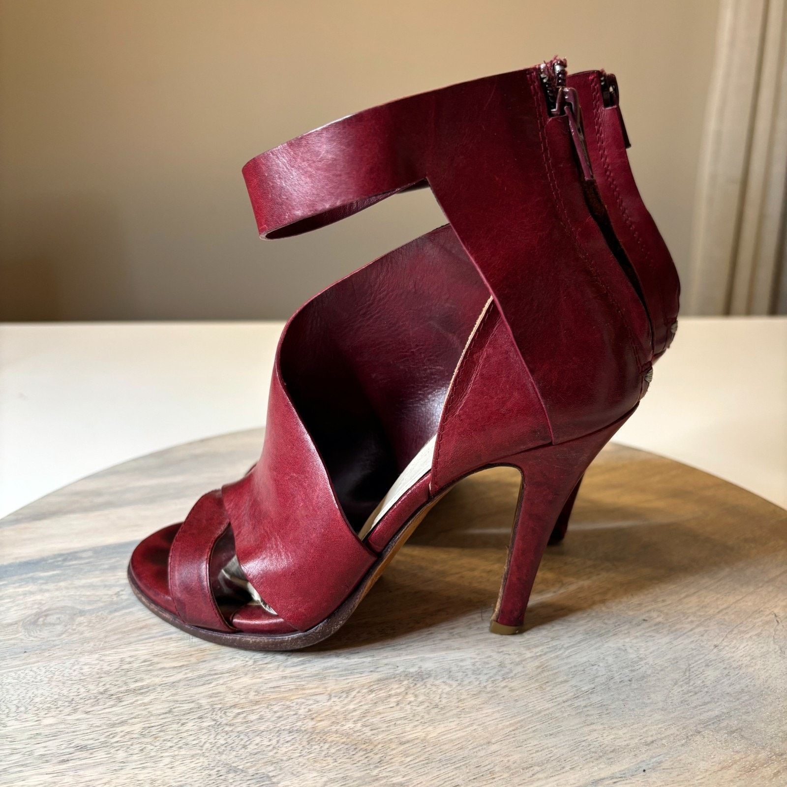 Maison Margiela Maison Margiela Peep Toe Heels Red Ankle Cuff EU 36 US 6 Size US 6 / IT 36 - 2 Thumbnail