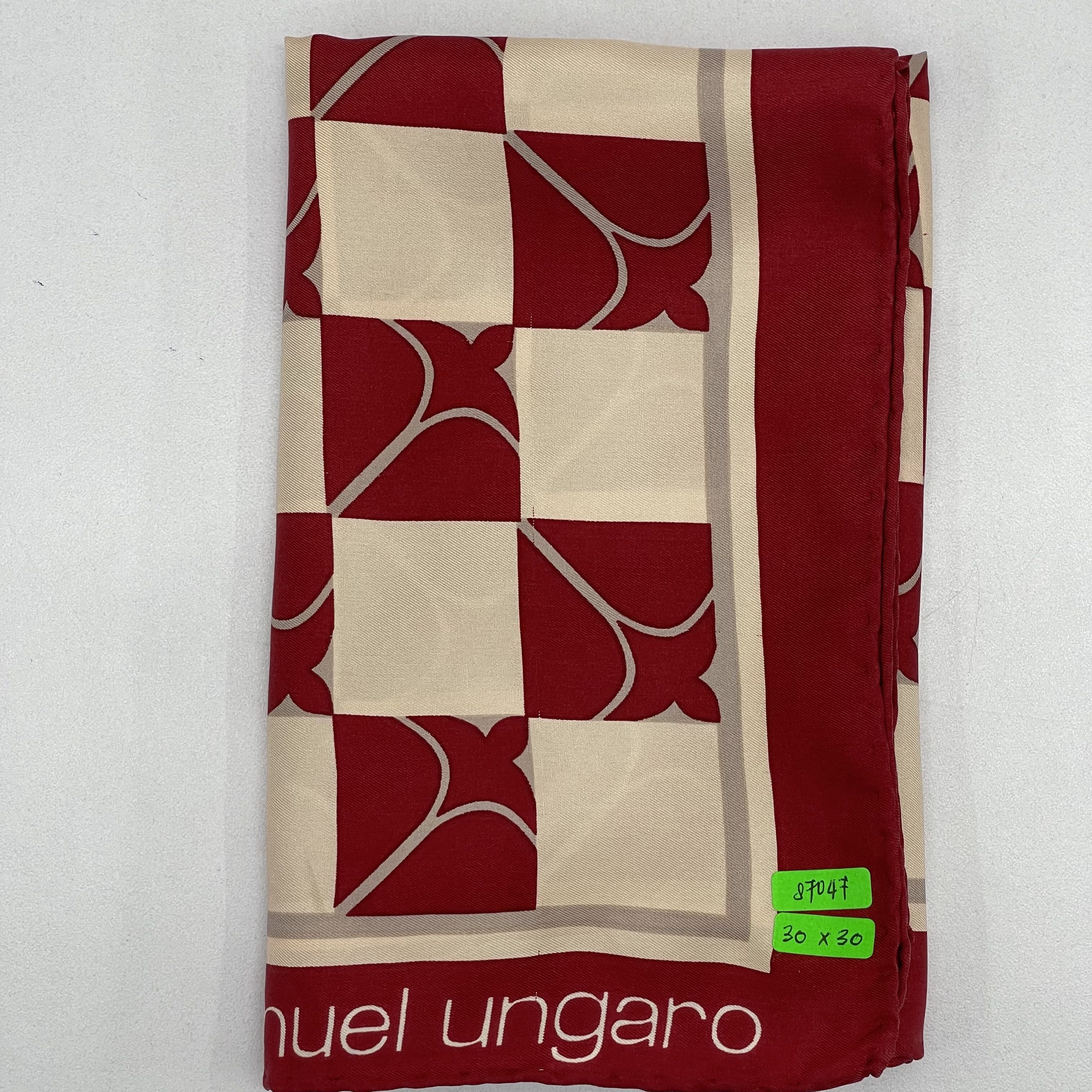 Emanuel Ungaro Vintage Emanuel Ungaro Silk Scarf Babushka - S7047 Size ONE SIZE - 8 Thumbnail