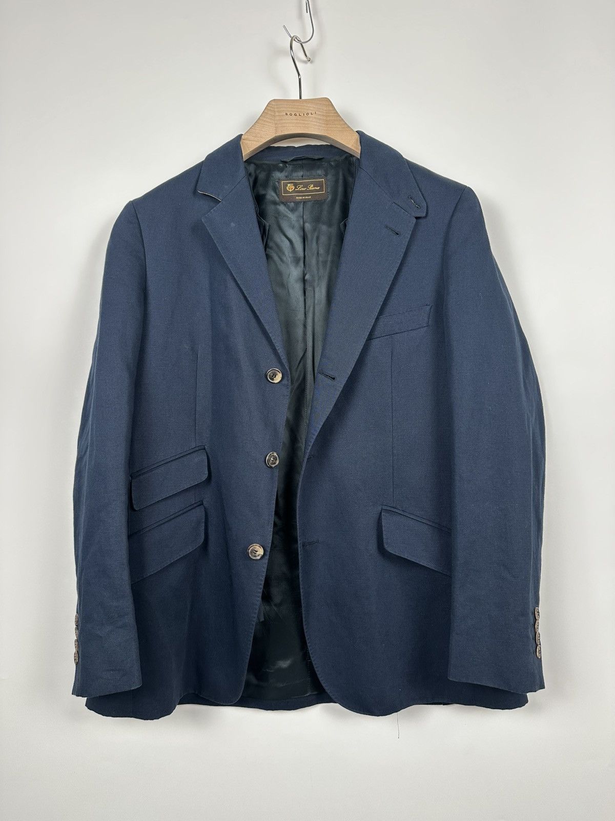 Loro Piana Loro Piana Navy Blazer Jacket Size 48R - 3 Thumbnail